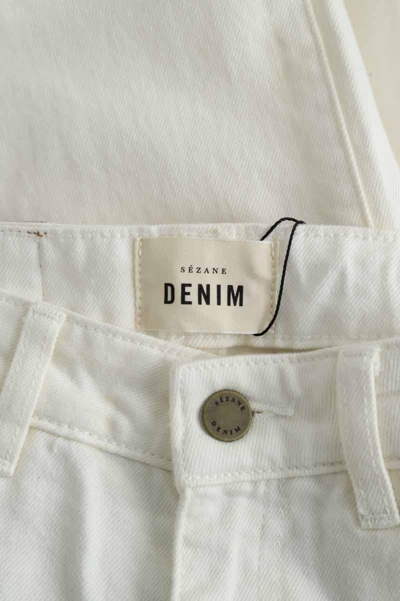 Cropped slim jeans with studs SEZANE - Seconde main White