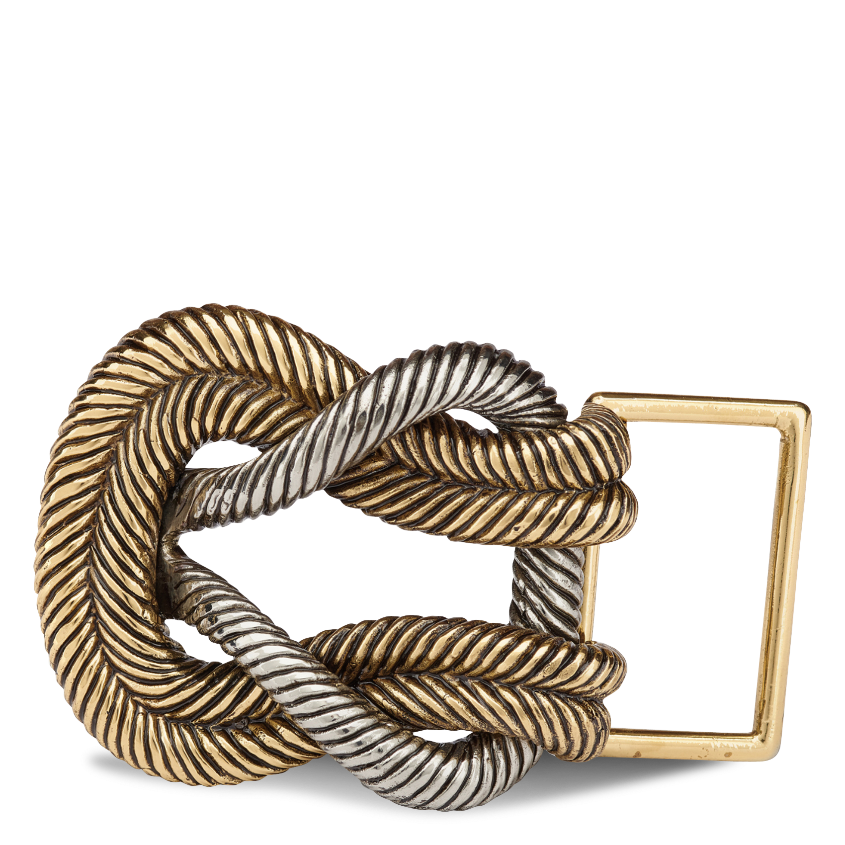 Ceinture en cuir mélangé CLARIS VIROT Kaki