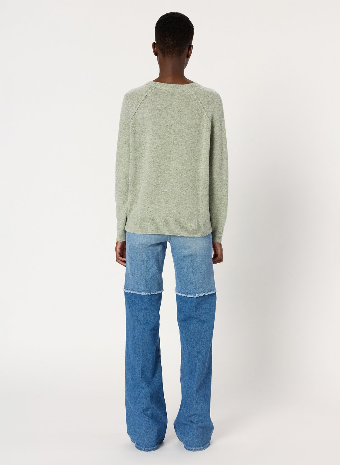 Pull col rond en laine GERARD DAREL Vert