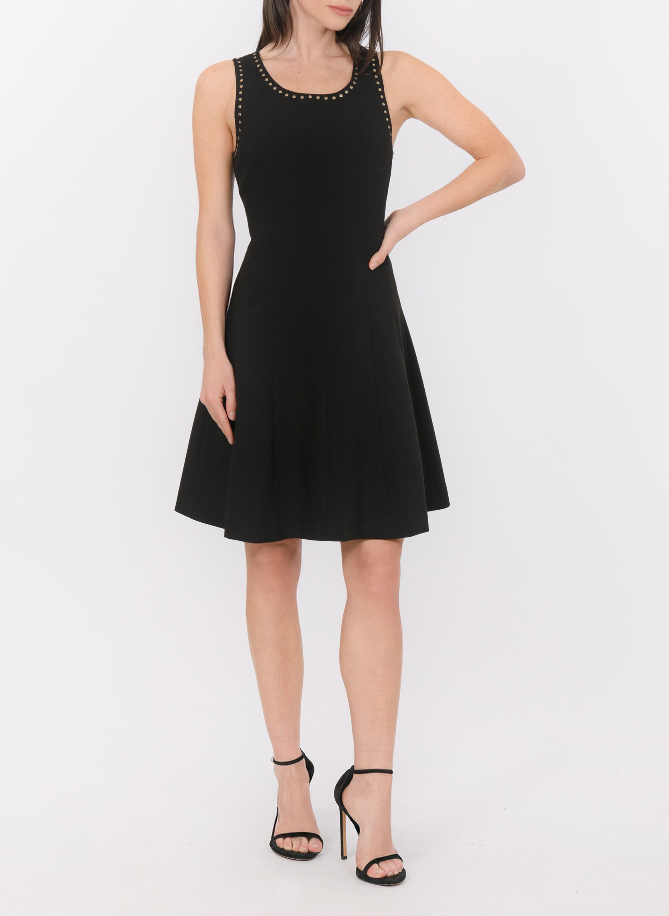 Korte skaterjurk met stud detail KOOKAI Zwart