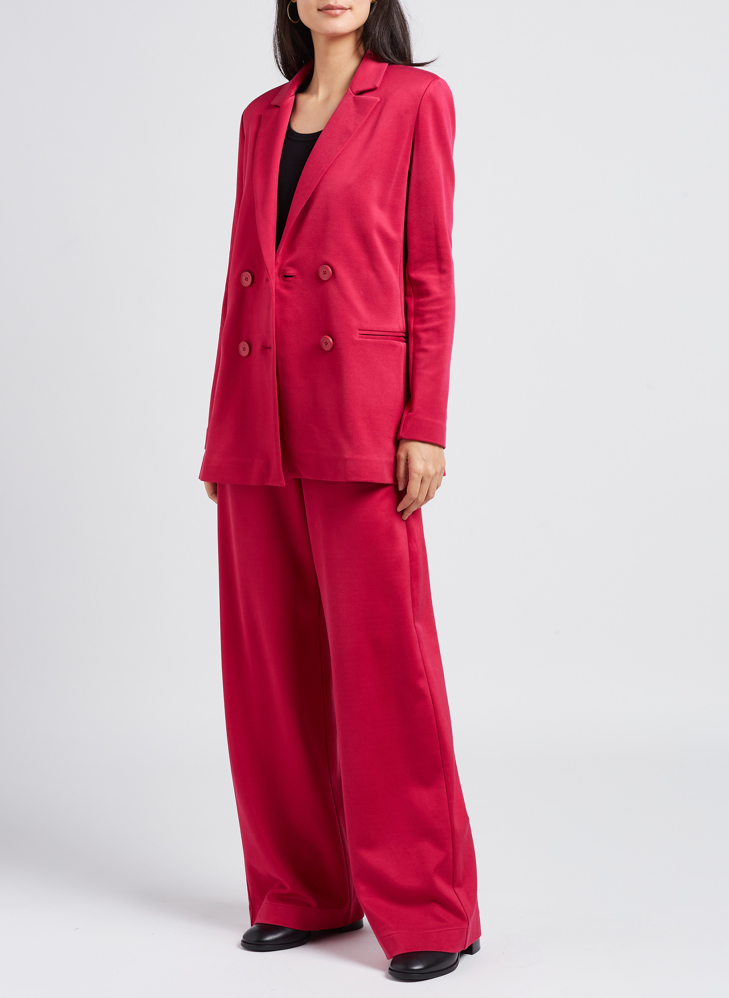 Pantalon palazzo taille haute  MAX&Co. Rouge