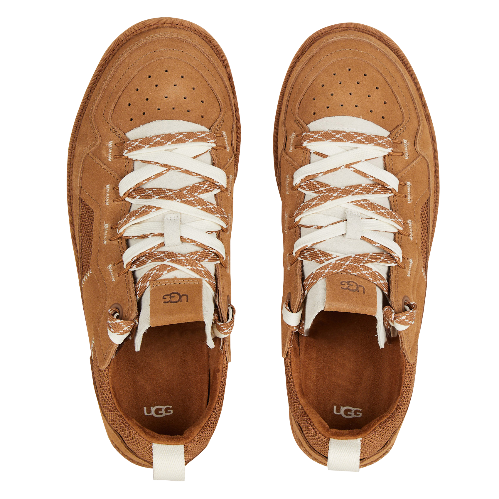 Baskets basses en cuir mélangé UGG Marron