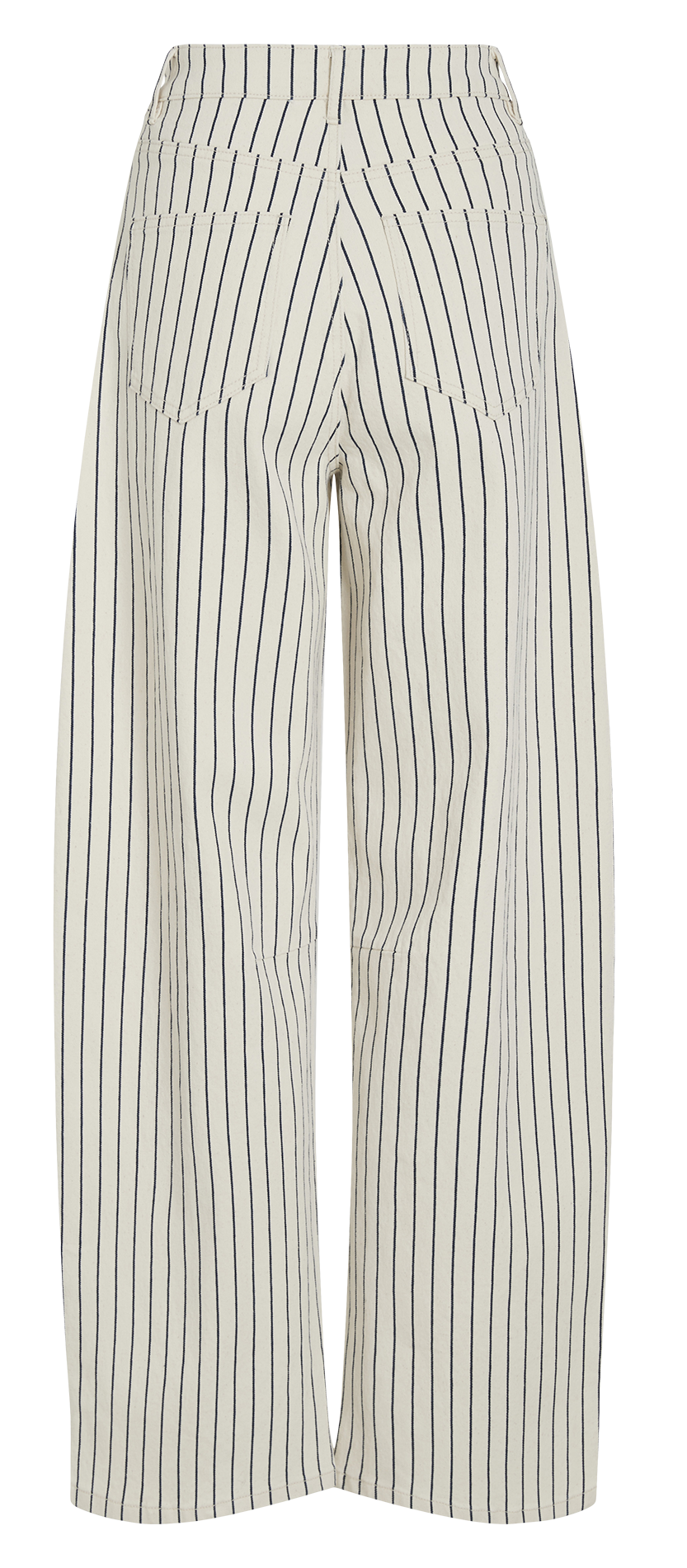 Jean large en coton mélangé rayé VILA Beige