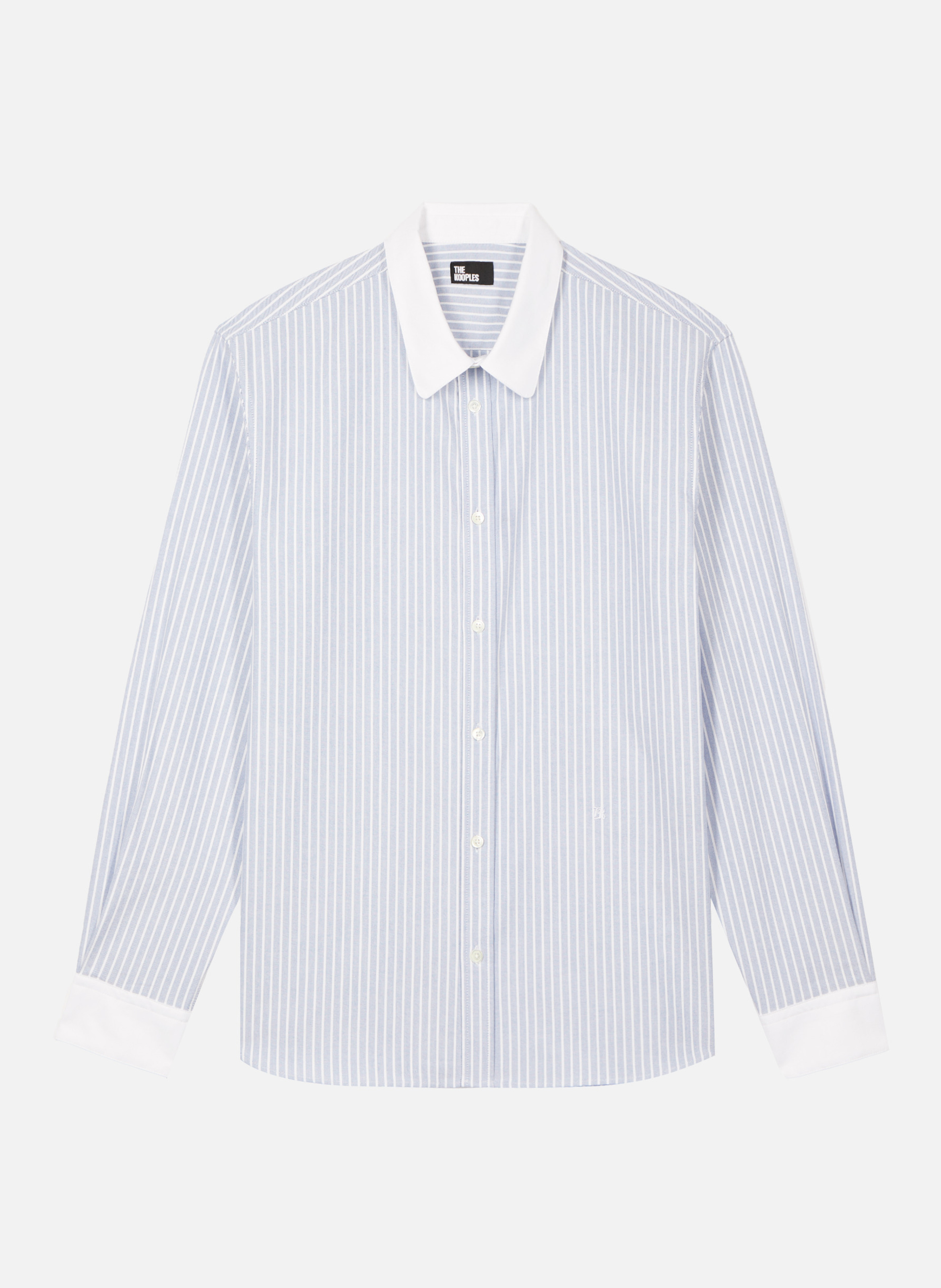 Shirt with contrast striped collar THE KOOPLES Blue