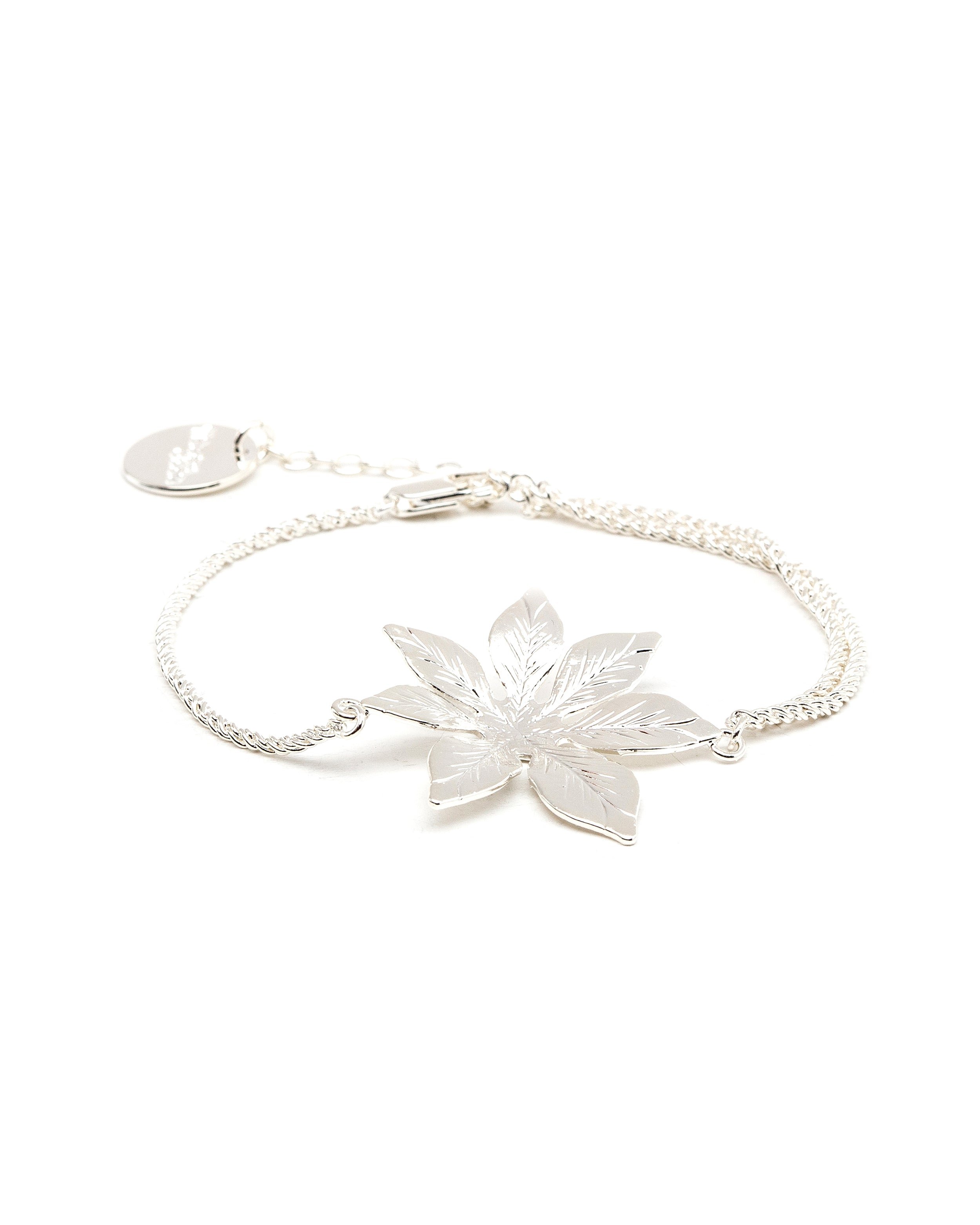 Silver plated flower bracelet MONSIEUR SIMONE Silver