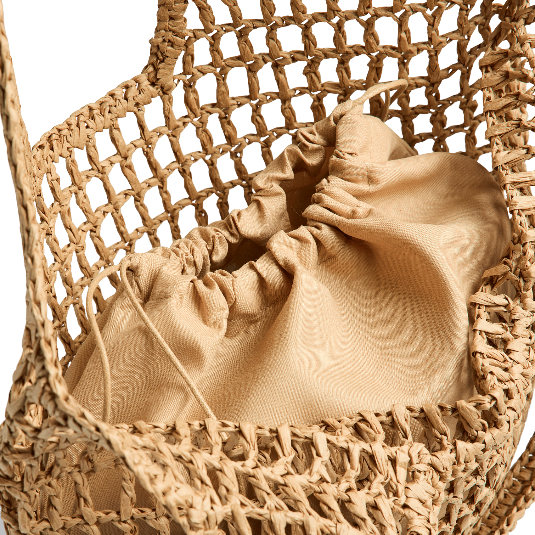 Rieten shopper PIECES Groen