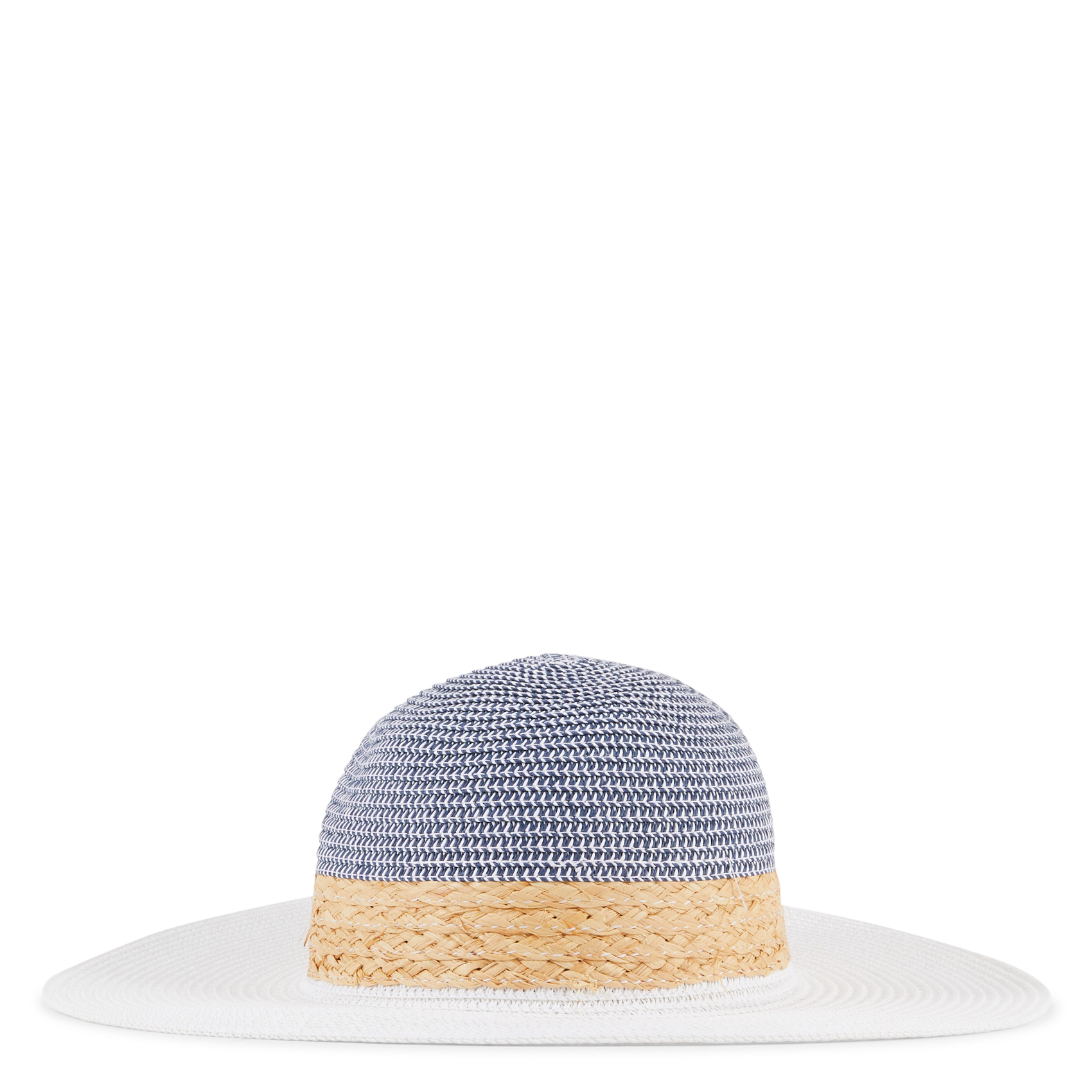 Klassieke driekleurige hoed AU PRINTEMPS PARIS Wit