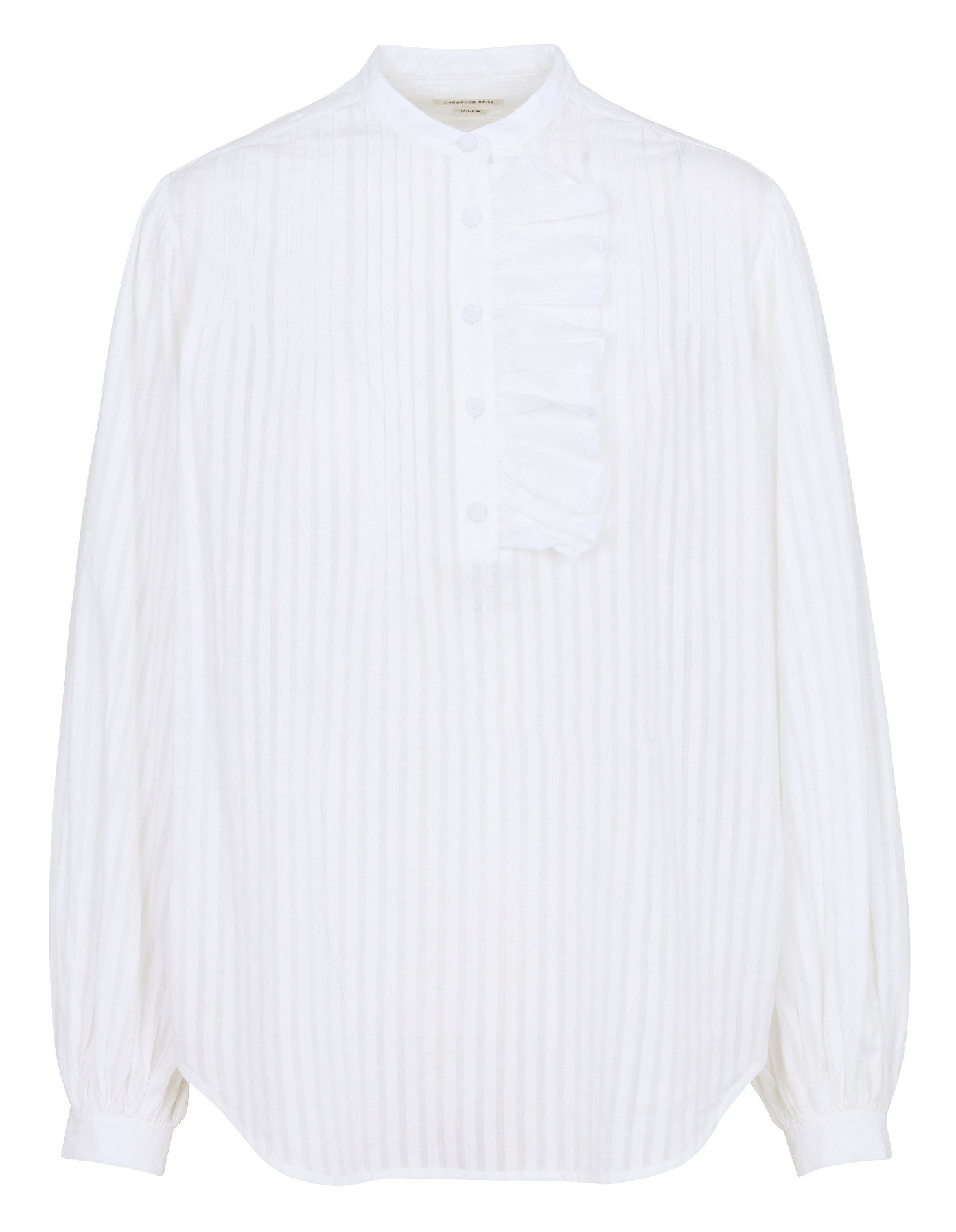 Baumwollhemd mit Rundhalsausschnitt LAURENCE BRAS Weiss