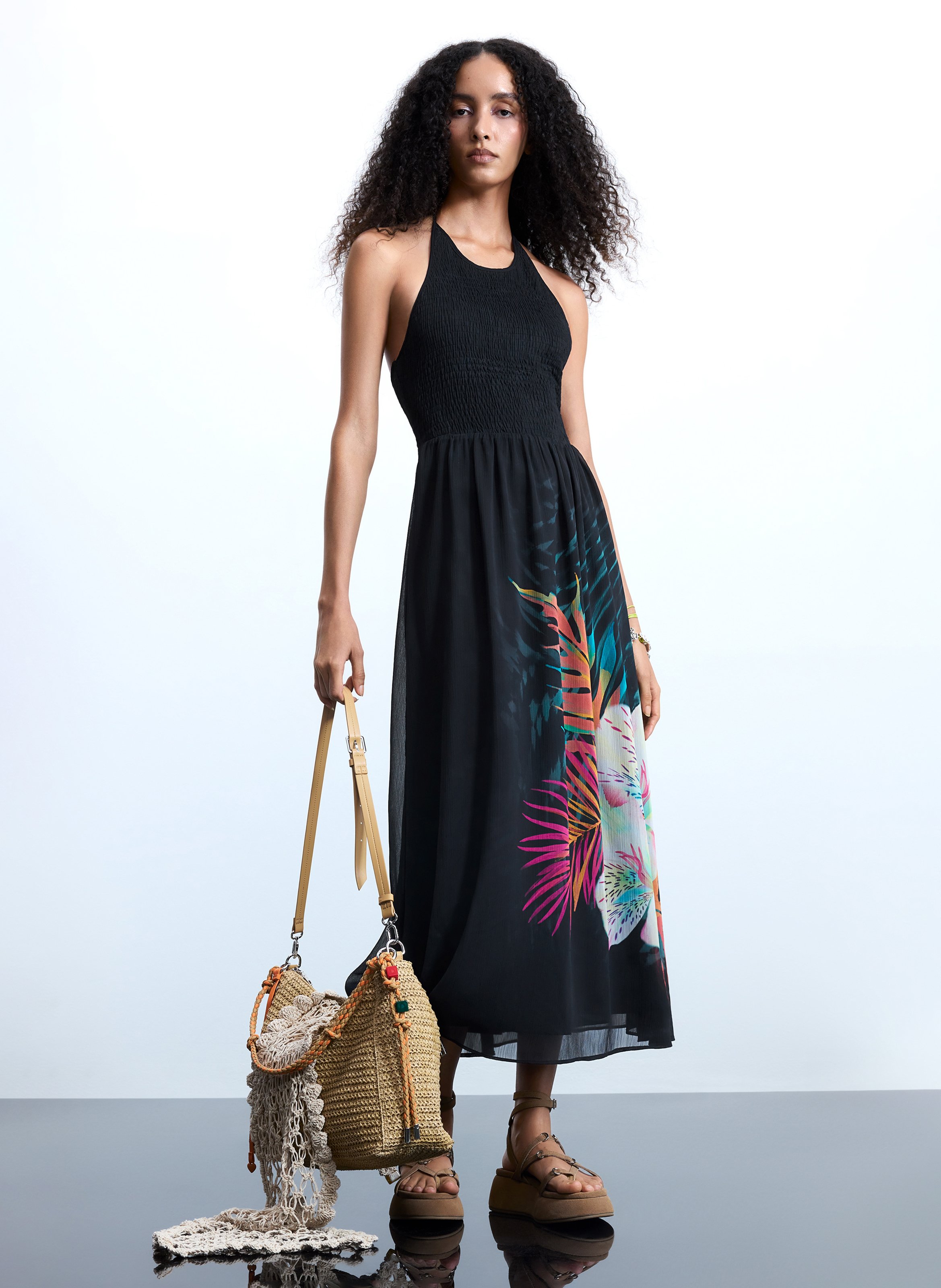 Robe longue dos nu DESIGUAL Noir