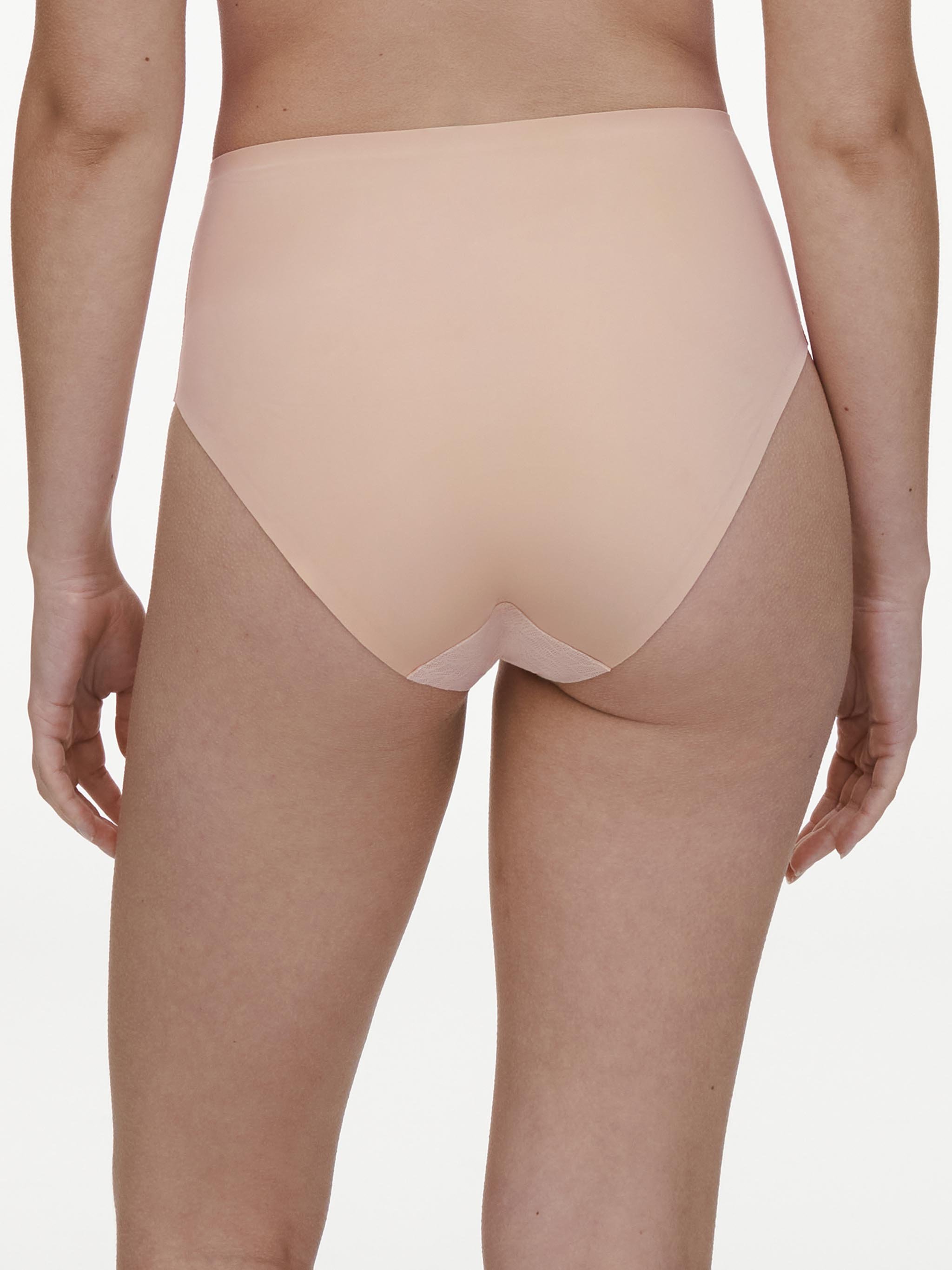 High-waisted lace support briefs CHANTELLE Beige