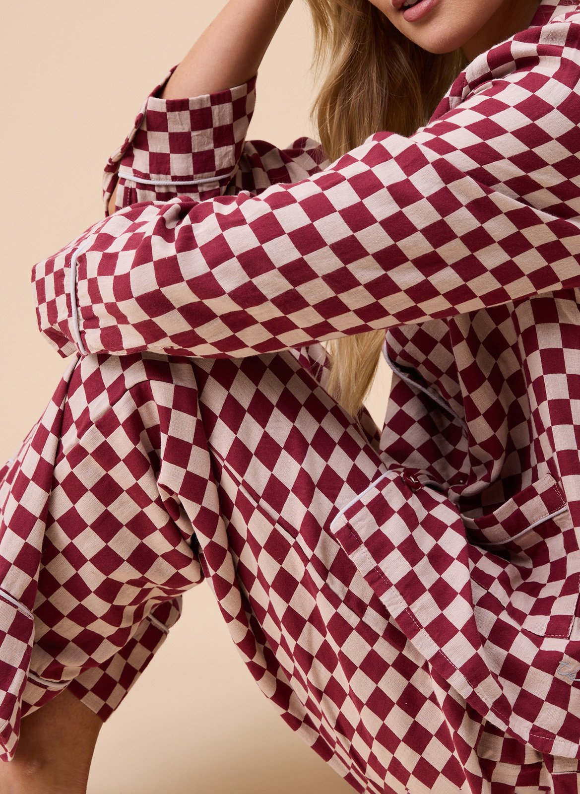 Baumwoll-Pyjama TBCO Rot