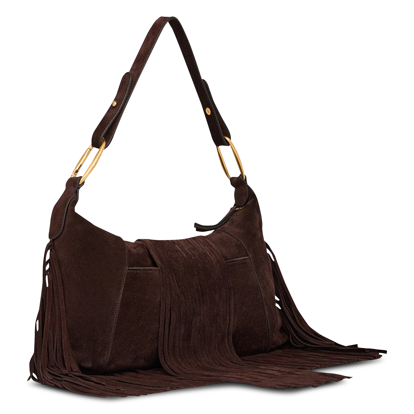 Schultertasche aus Leder VANESSA BRUNO Braun