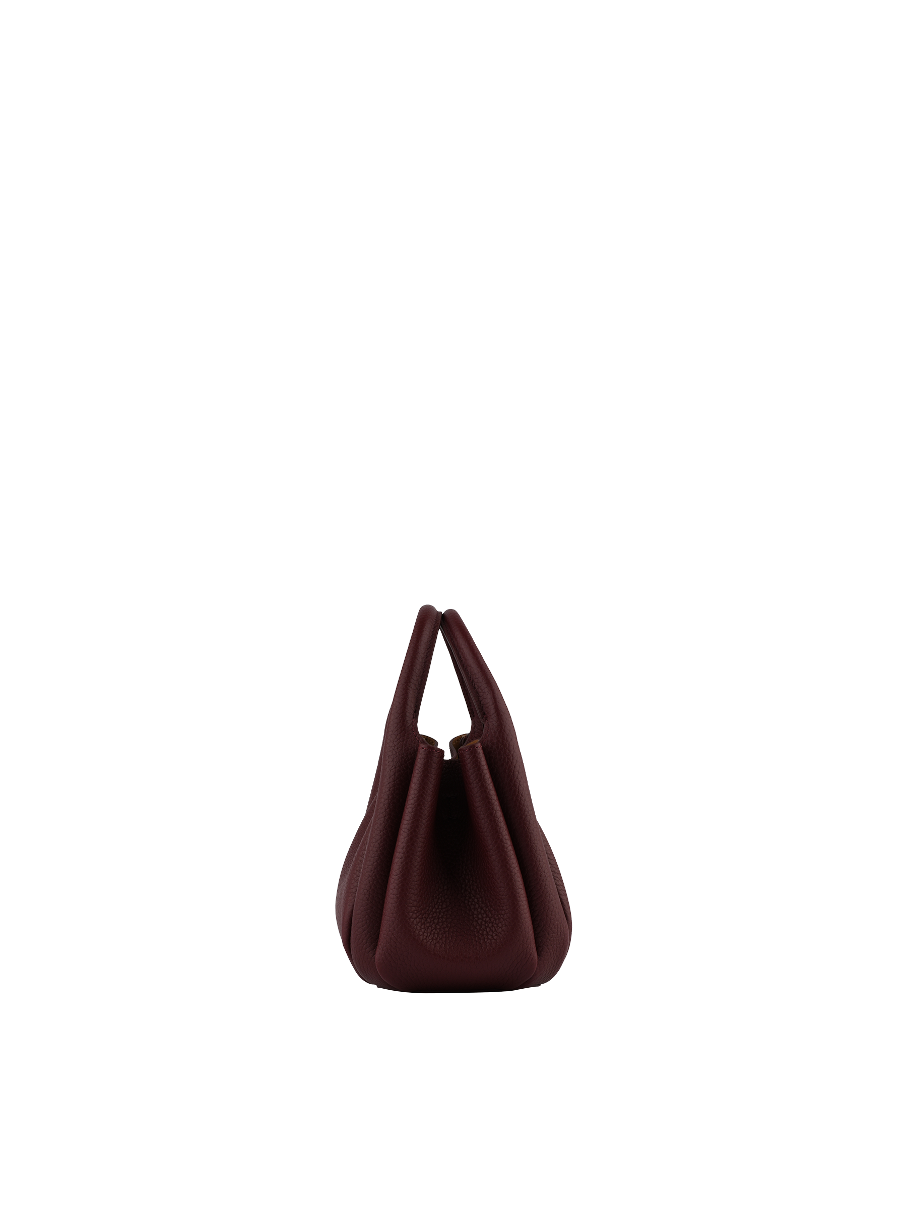 Calfskin leather handbag POURCHET Red