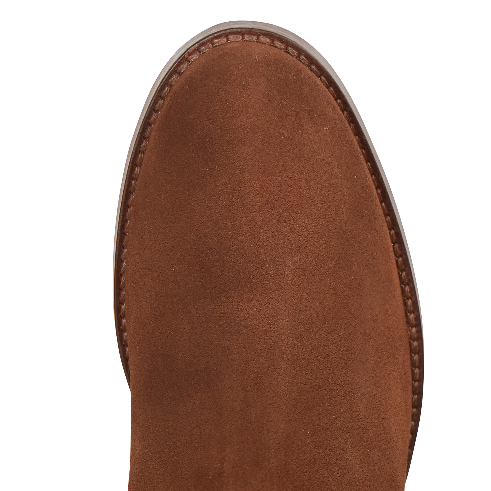 Bottes à talons en cuir velours  LA FEE MARABOUTEE Marron