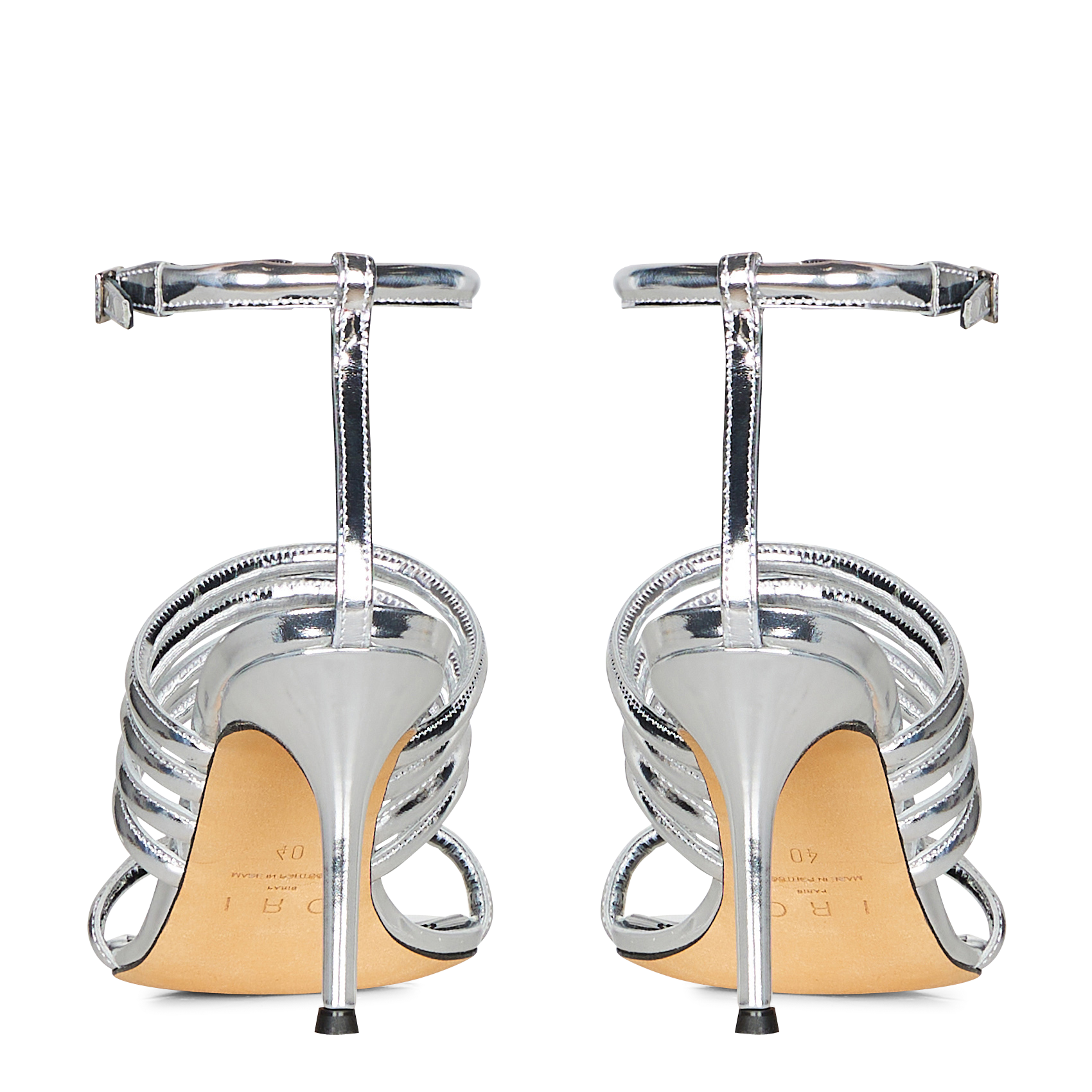 Heeled leather sandals IRO Silver