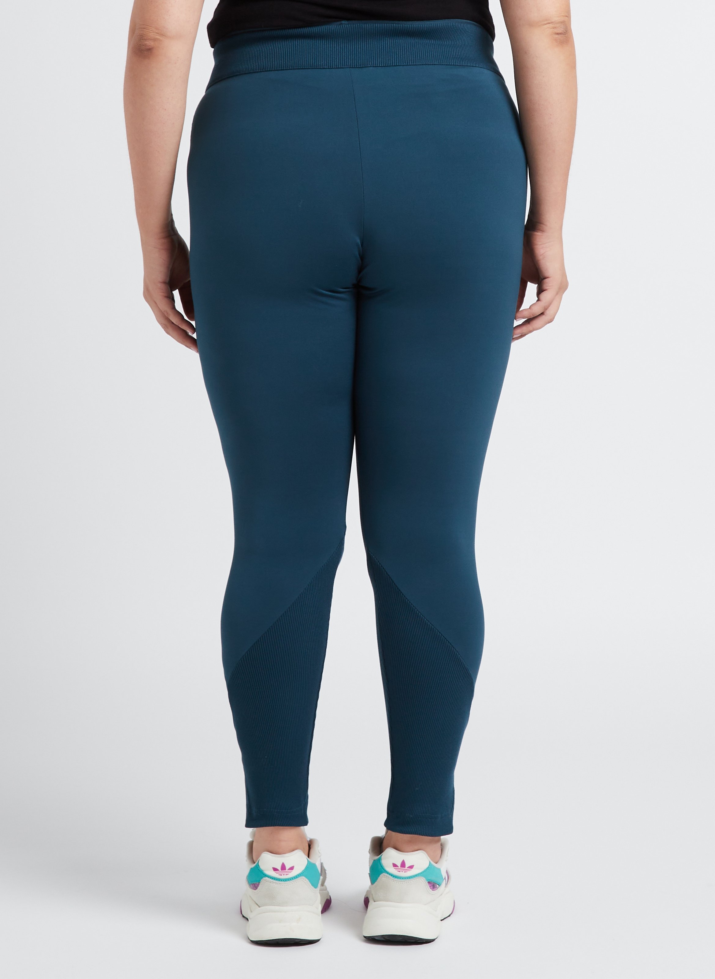 High-waisted leggings ADIDAS Blue