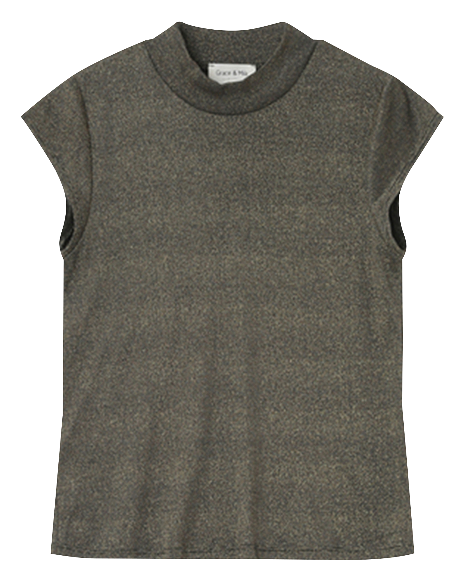 Fitted high neck sequined top GRACE ET MILA Black