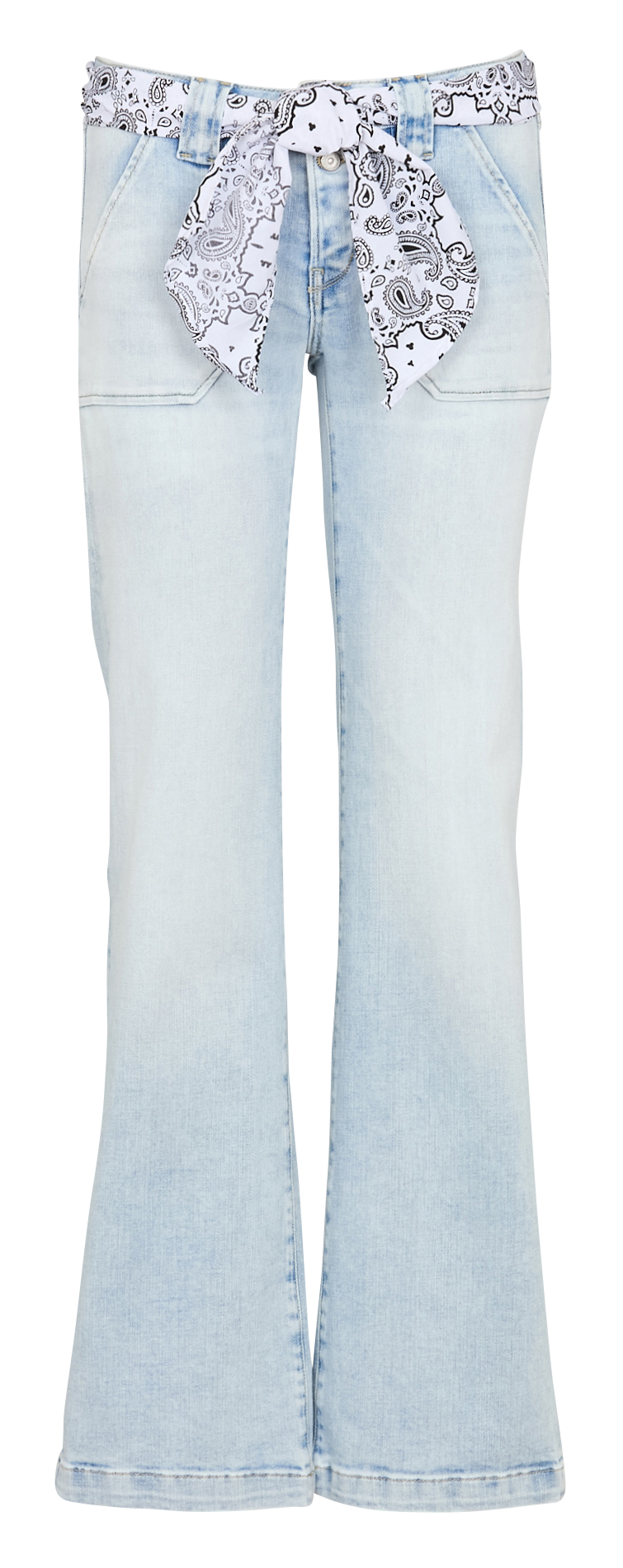 Jean flare en coton mélangé LE TEMPS DES CERISES Bleu