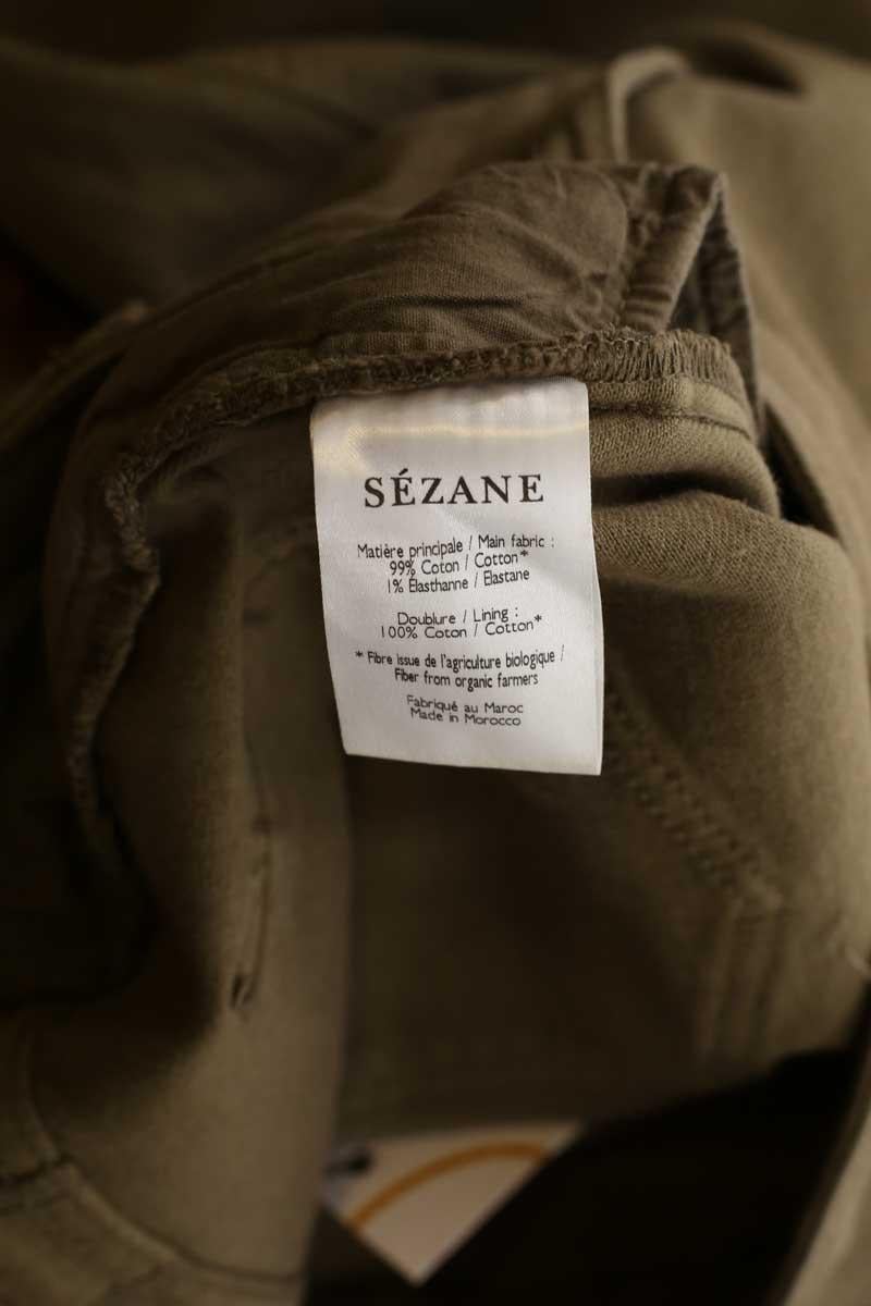 Cotton pants SEZANE - Seconde main Khaki