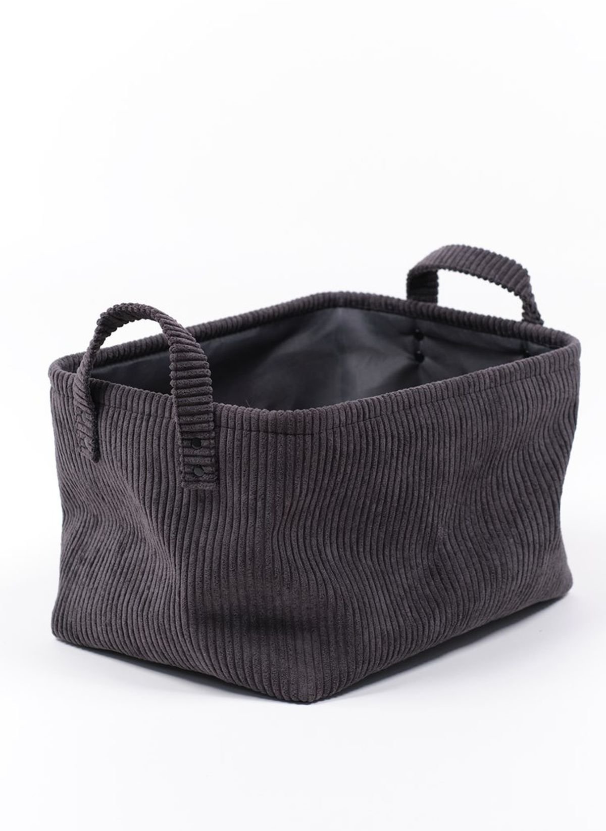 Panier de rangement rectangle en velours FACTORY Gris