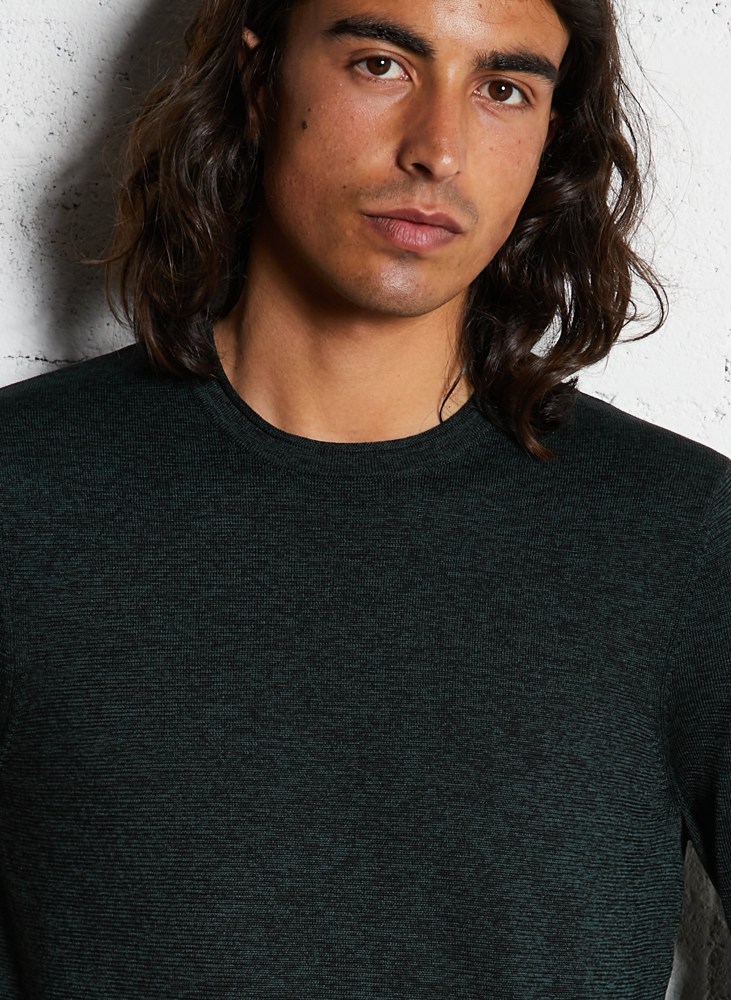 Straight-cut knit sweater IKKS Green