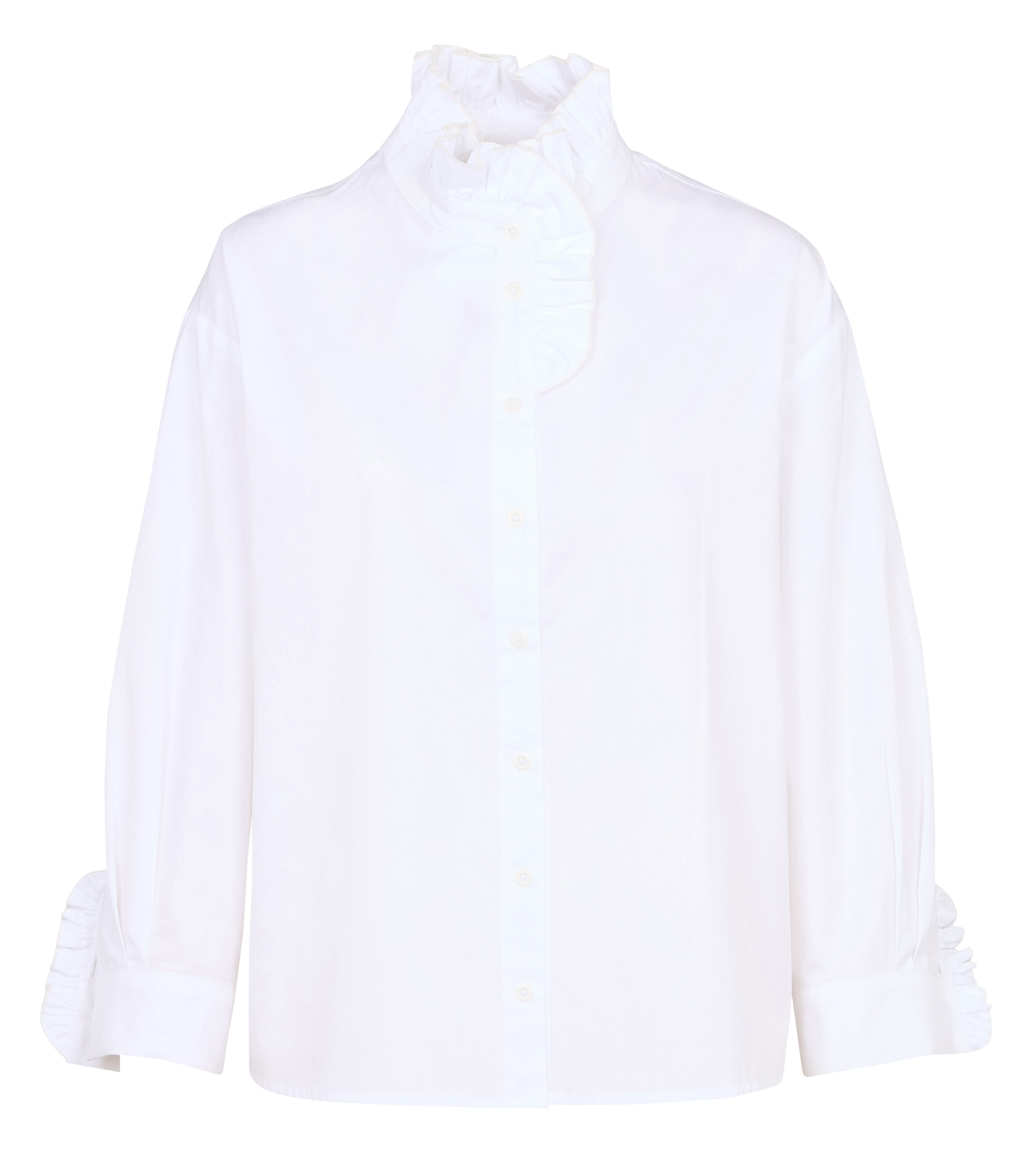Oversized, gestreepte katoenen blouse SUZIE WINKLE Wit