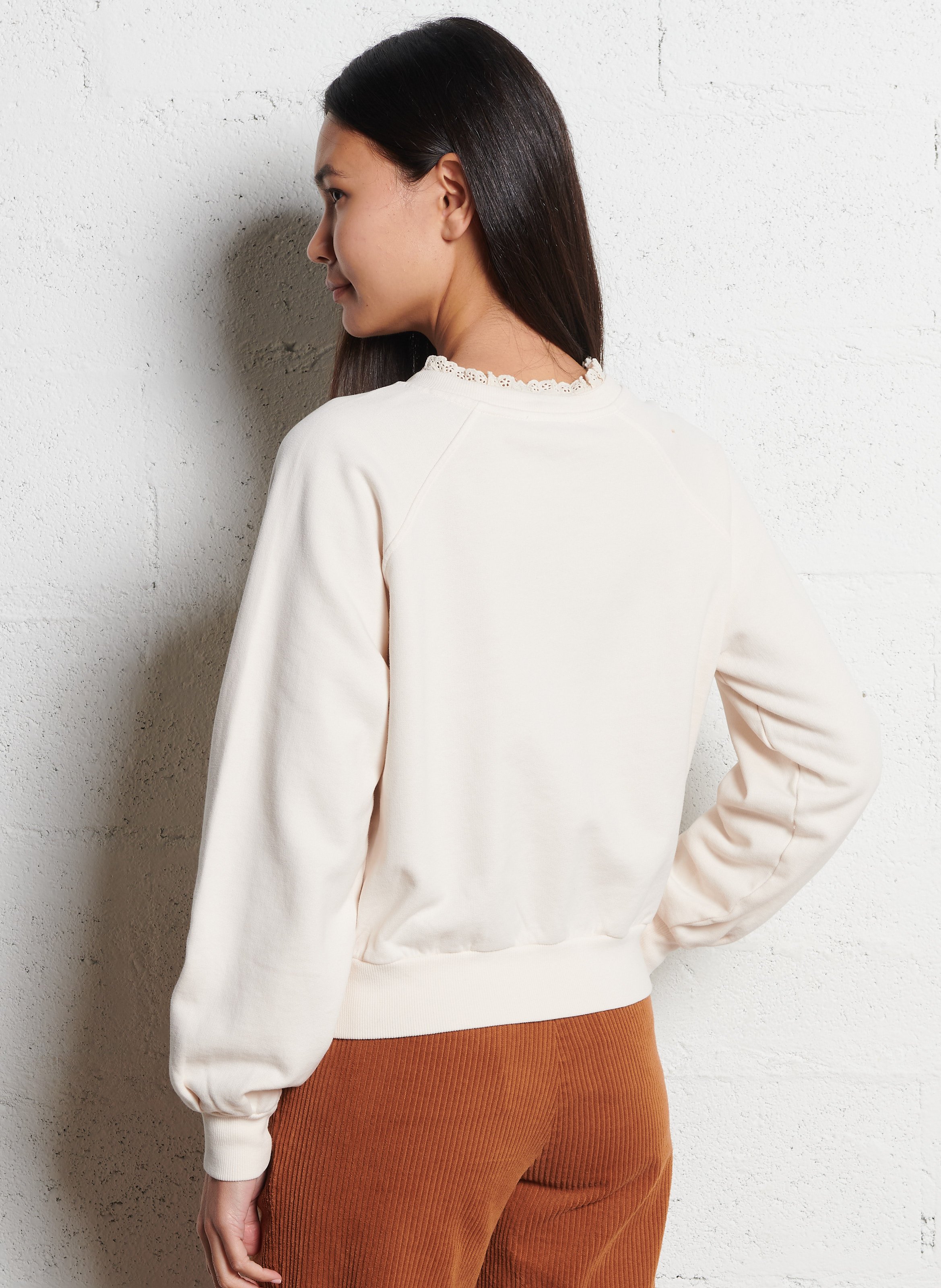Rundhals-Sweatshirt aus Bio-Baumwolle EMILE ET IDA Beige