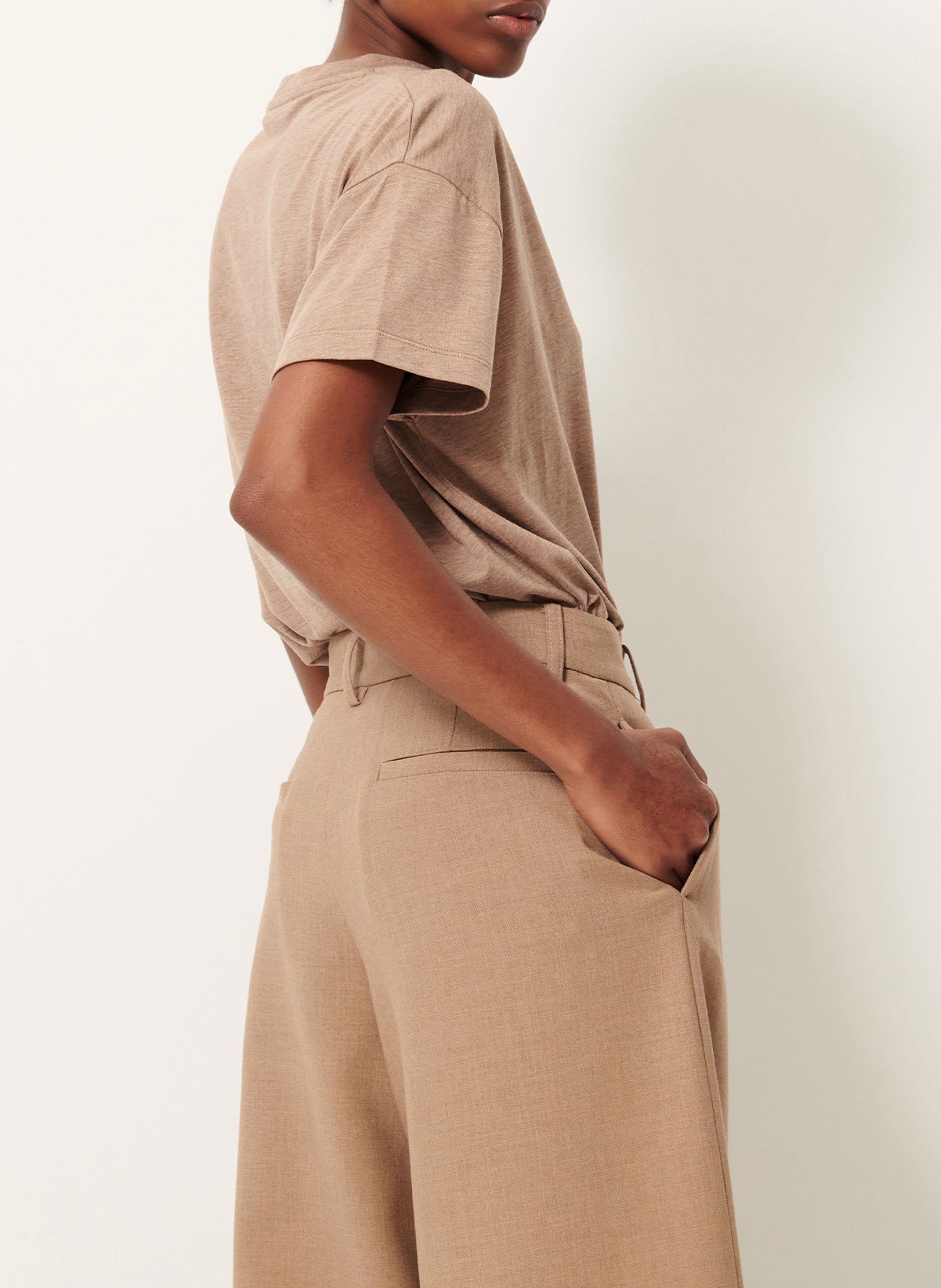 Round-neck oversized T-shirt SESSUN Beige