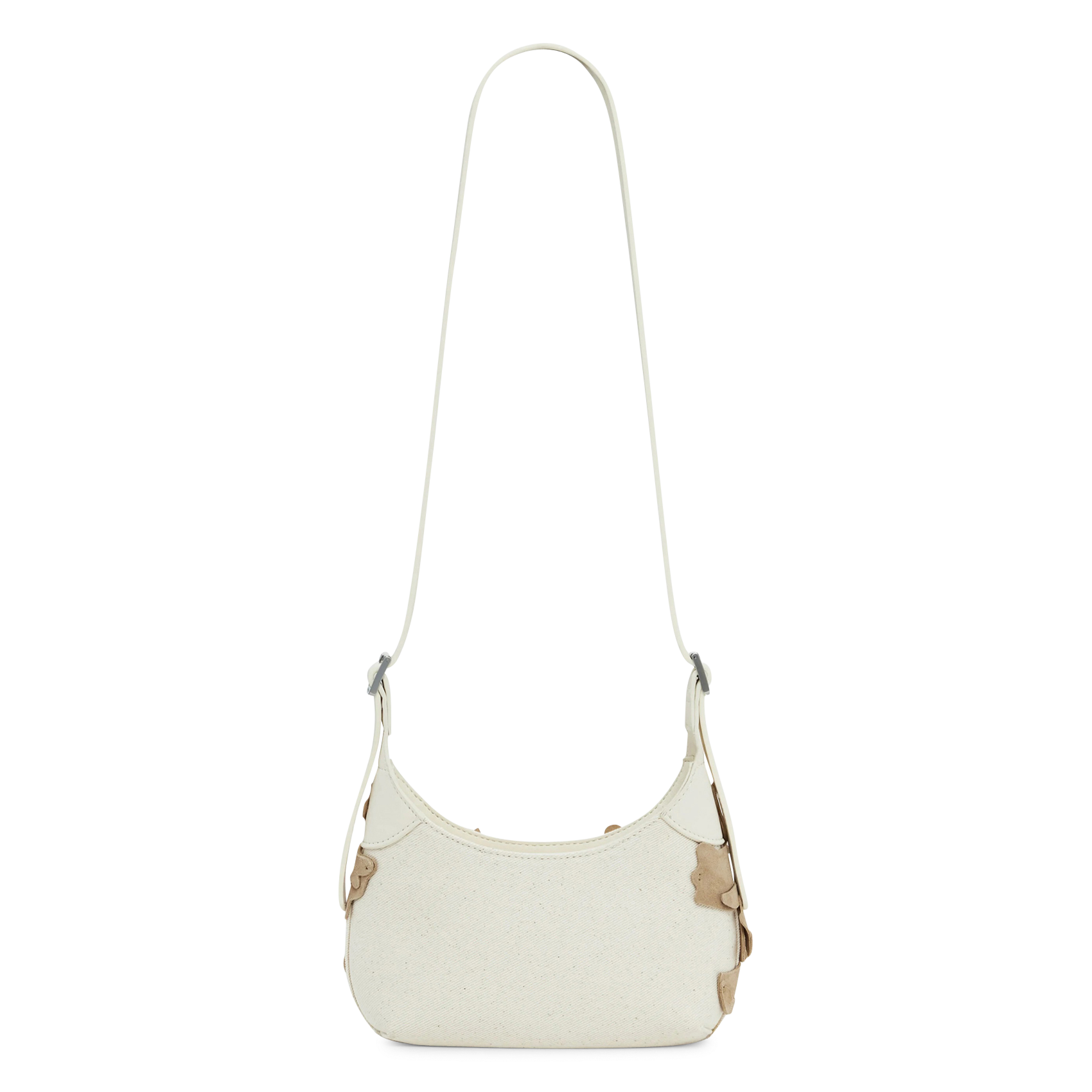 Schultertasche mit Blumenmuster aus gemischtem Leder DESIGUAL Weiss