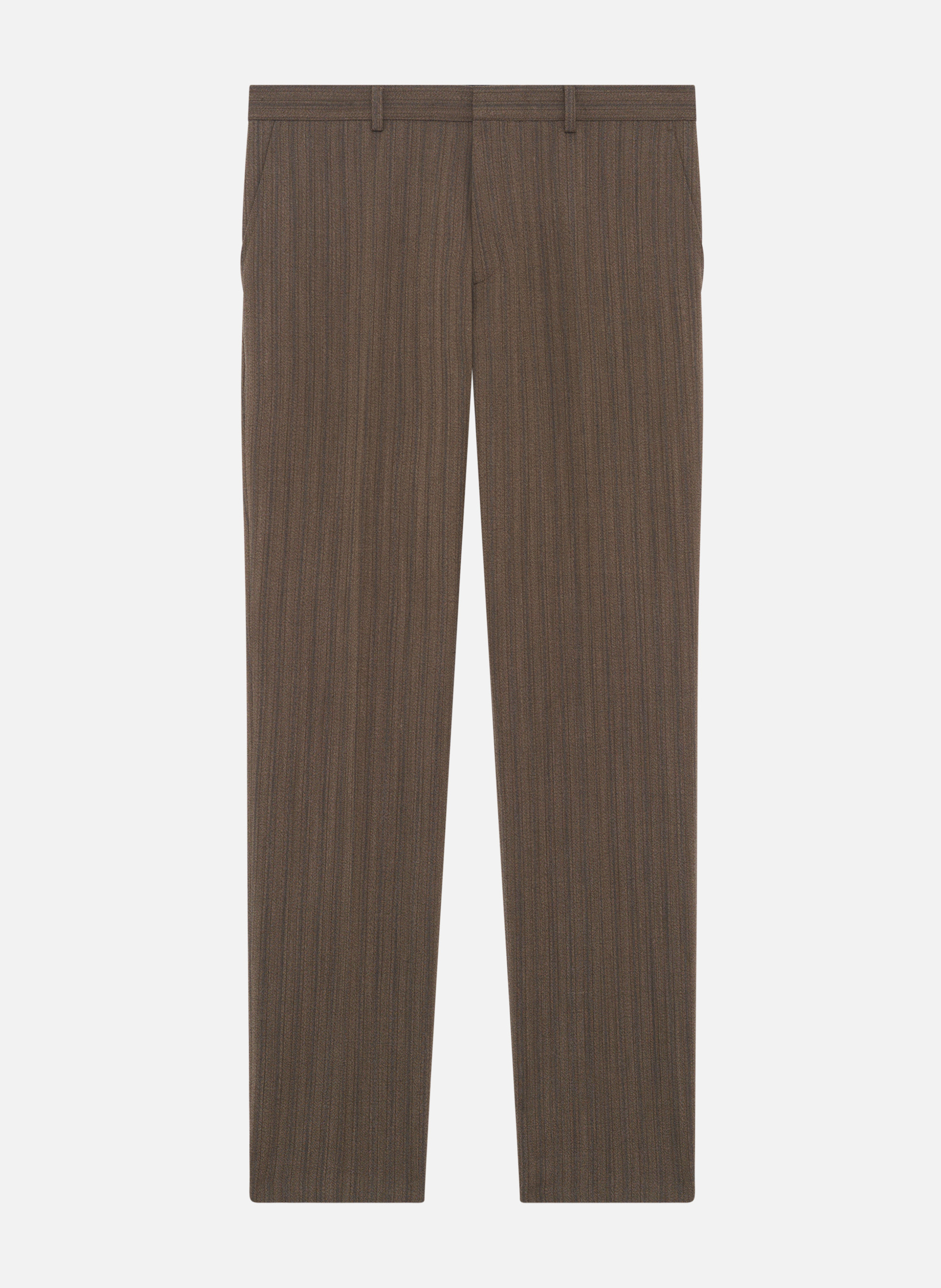 Straight-leg striped suit pants THE KOOPLES Brown