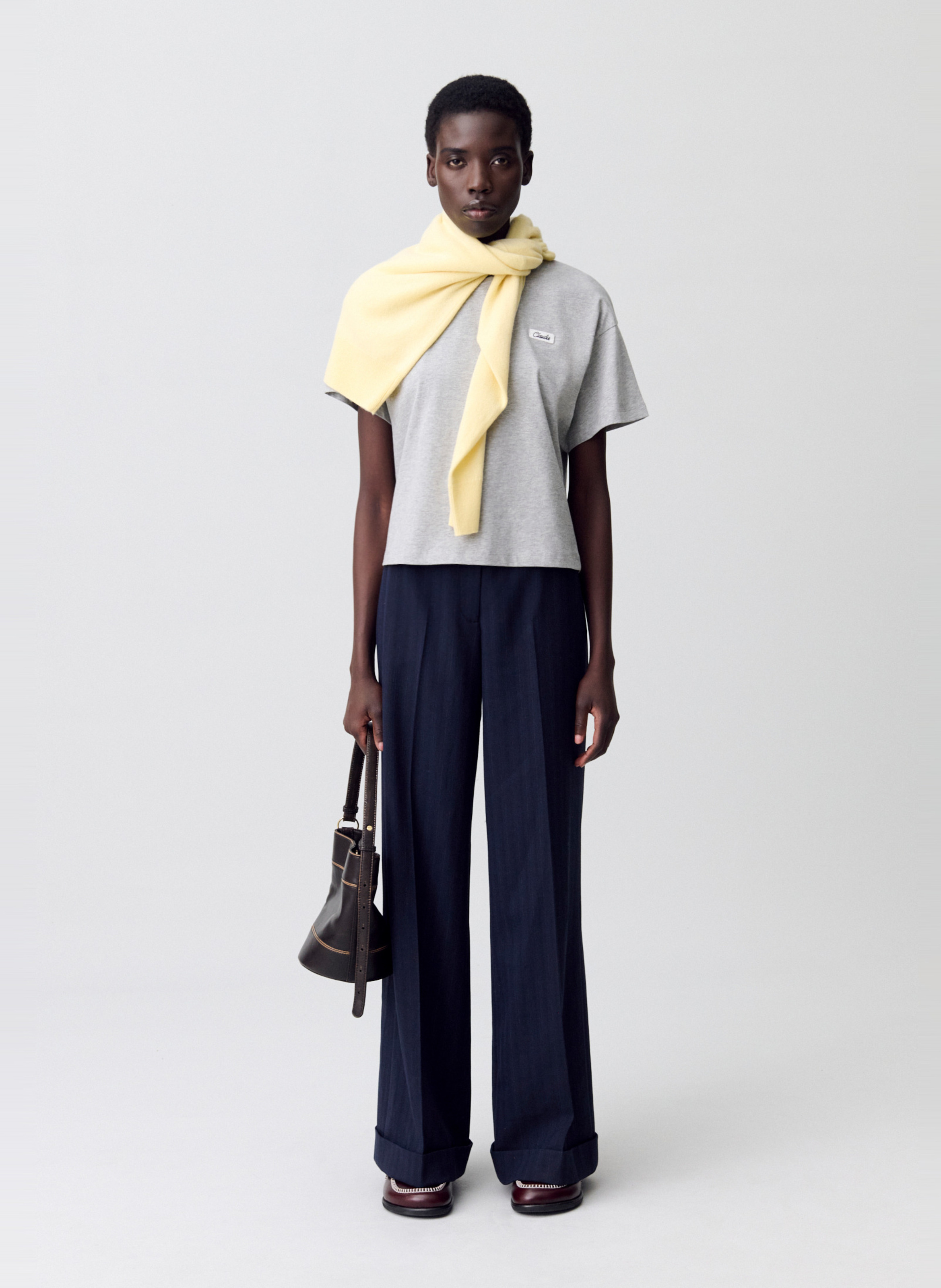 Wide leg striped pleated pants CLAUDIE PIERLOT Multicolored