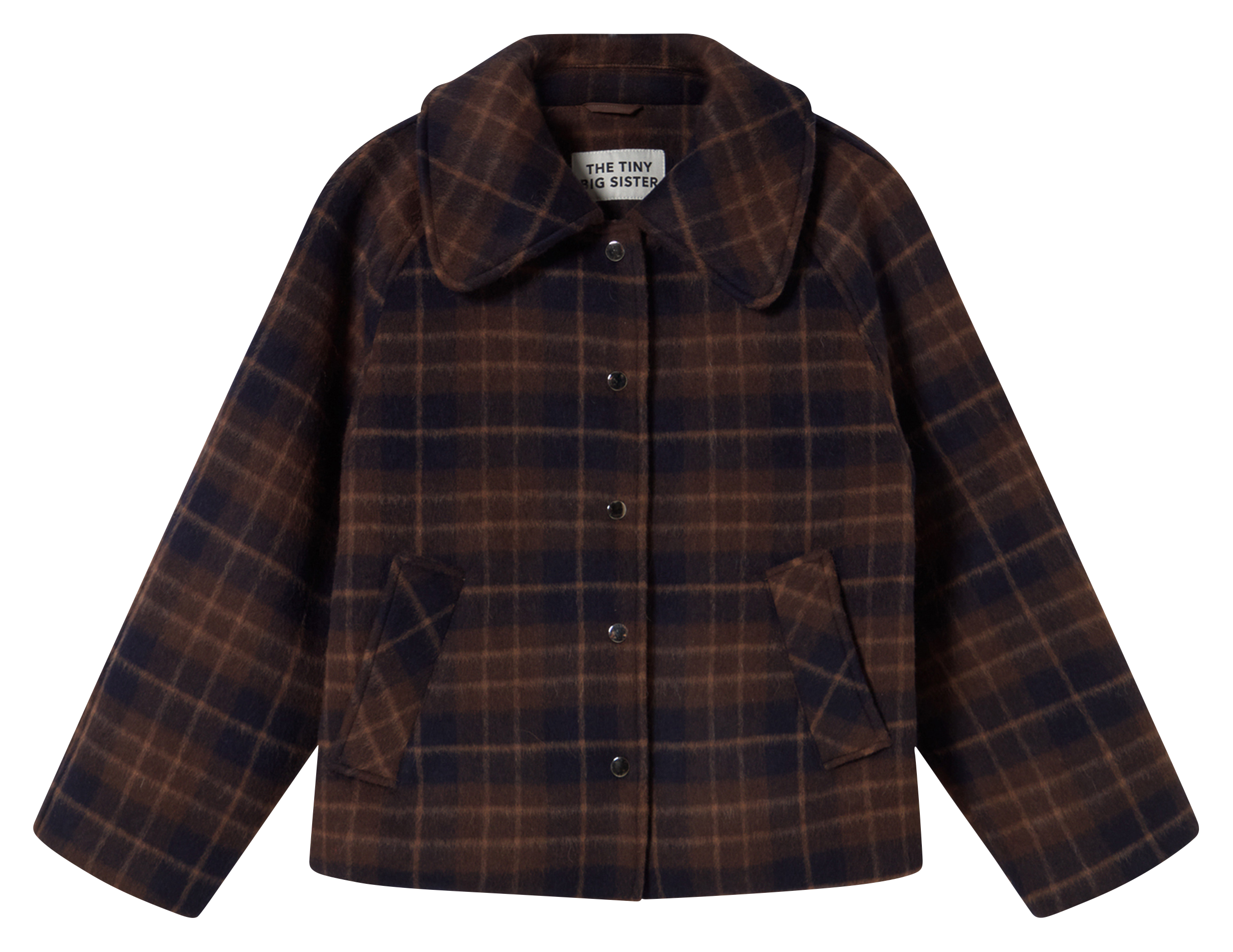 Veste col classique en laine mélangée THE TINY BIG SISTER Marron