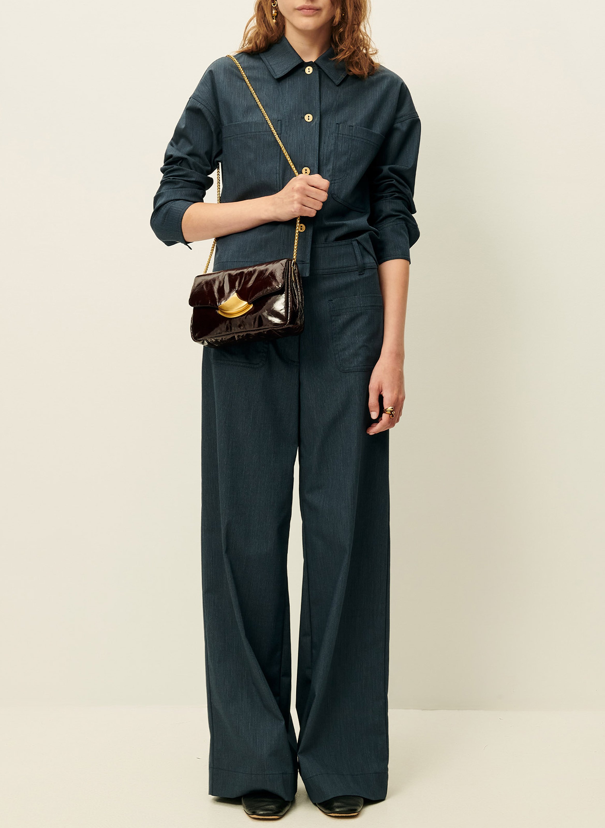 Pantalon large  SESSUN Bleu