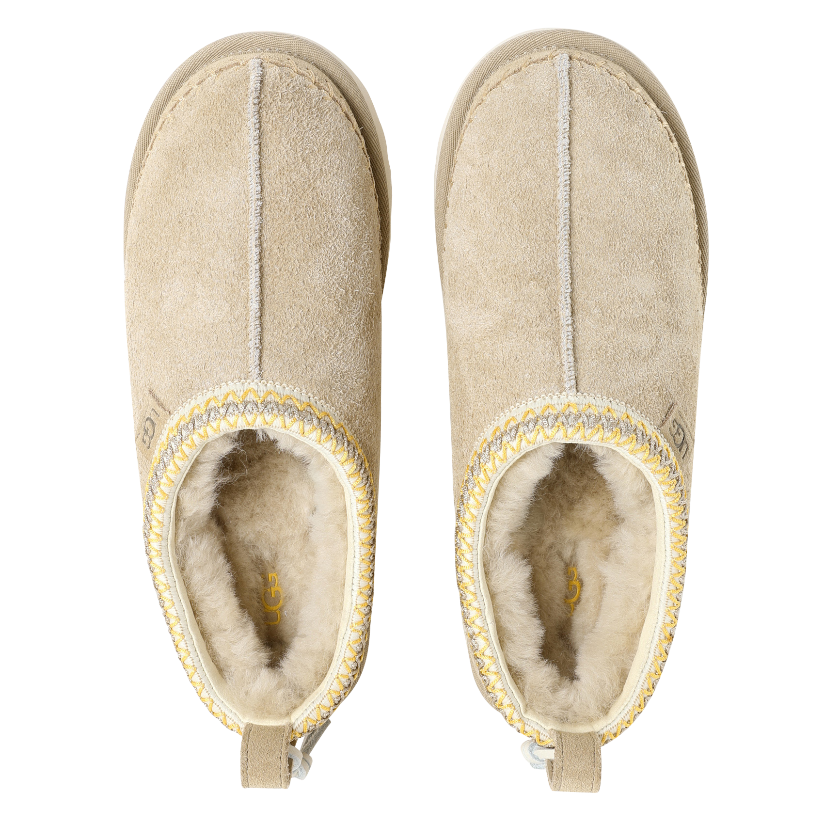 Deels leren klompen UGG Bruin