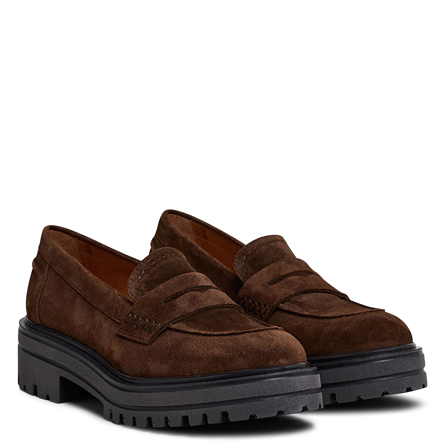Leather loafers JONAK Brown