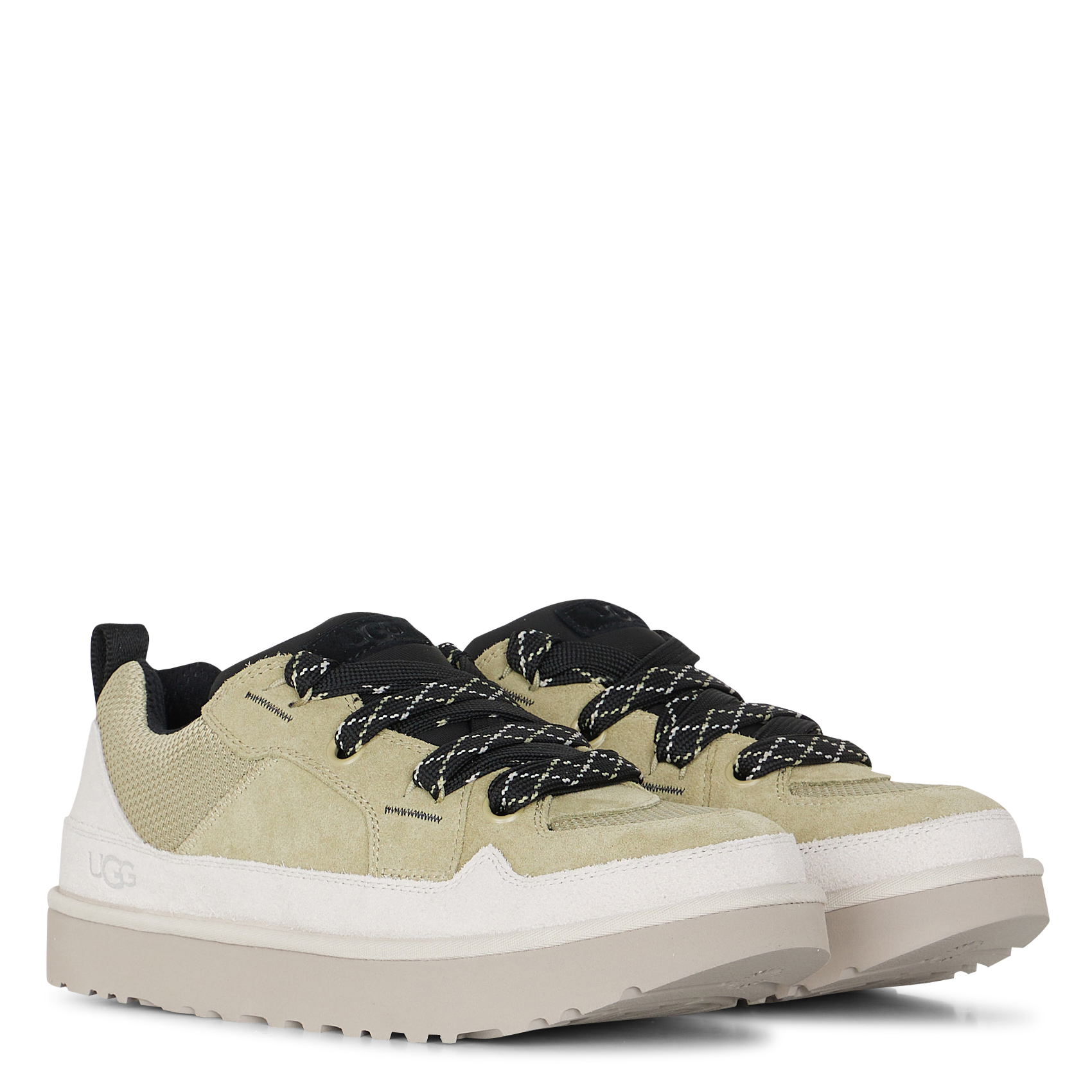 Baskets basses en cuir mélangé UGG Marron