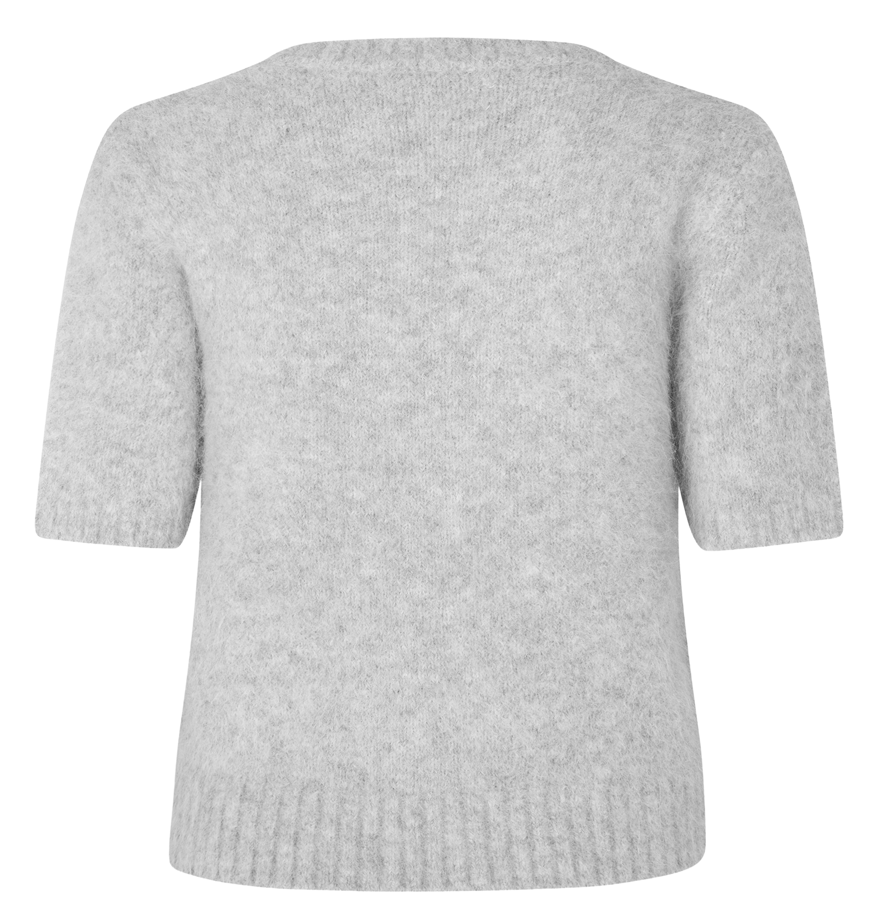 Top droit en alpaga mélangé SAMSOE SAMSOE Argent