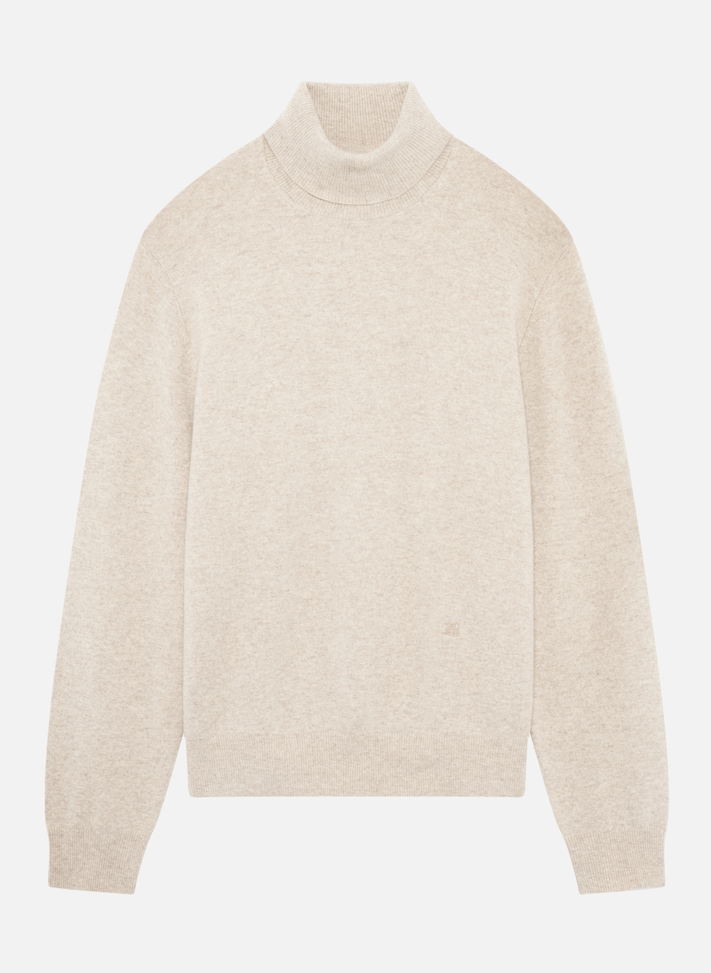 Cashmere polo neck sweater Beige