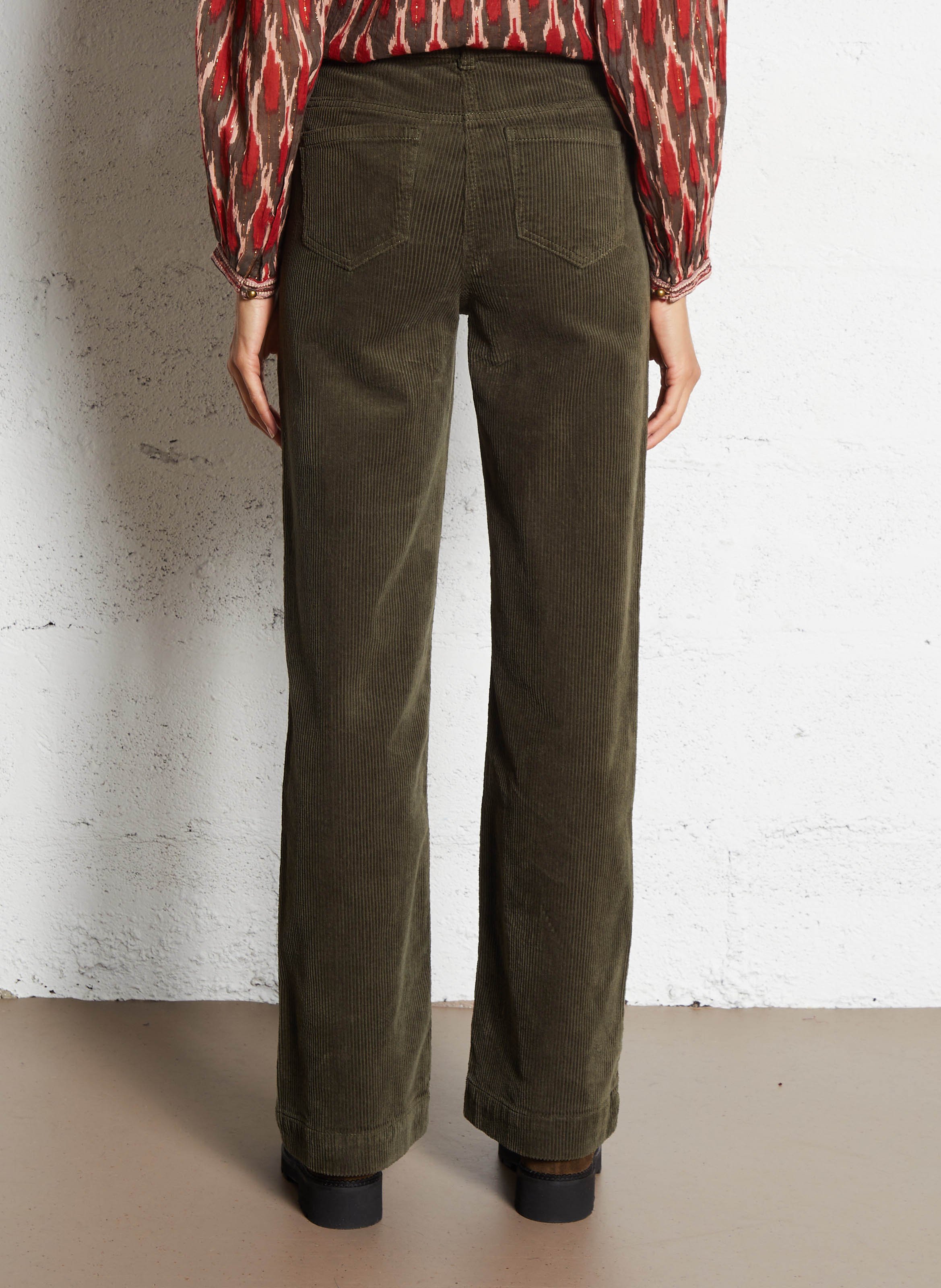 Corduroy carrot pants MAISON 123 Khaki