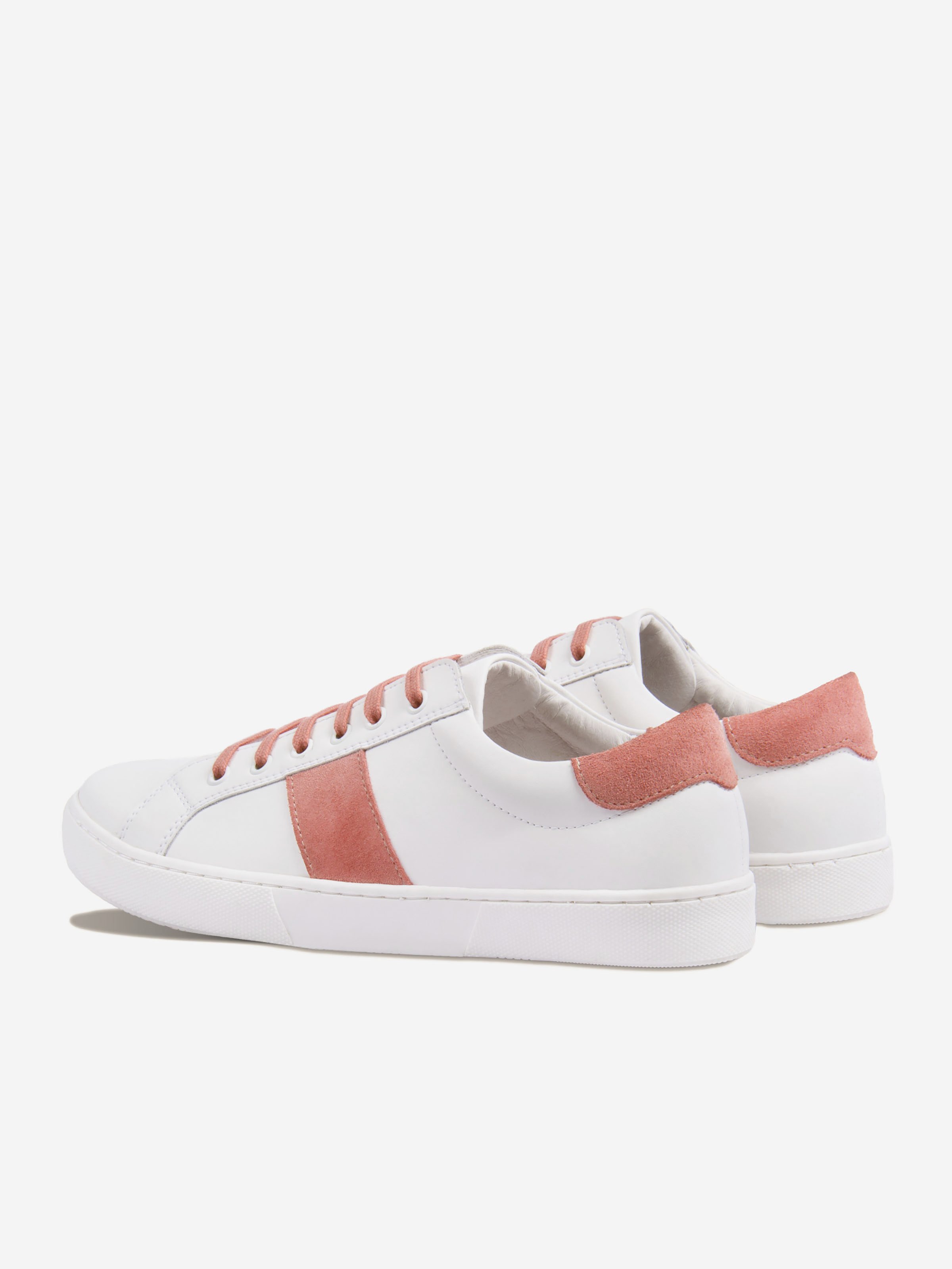 Victory leather lace-up sneakers JULES & JENN White