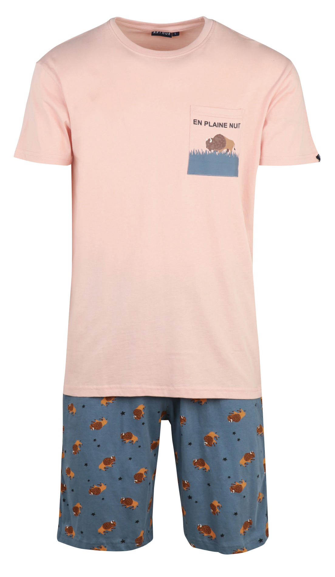 Ensemble de pyjama en coton imprimé ARTHUR Rose