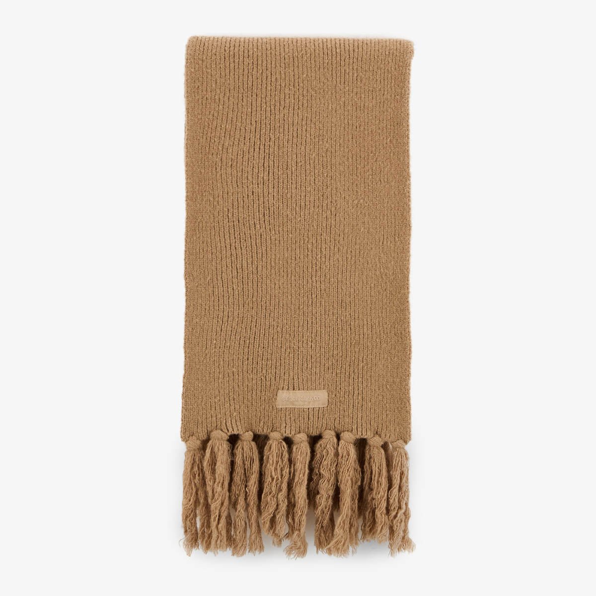Solid fringe scarf SERGE BLANCO Brown