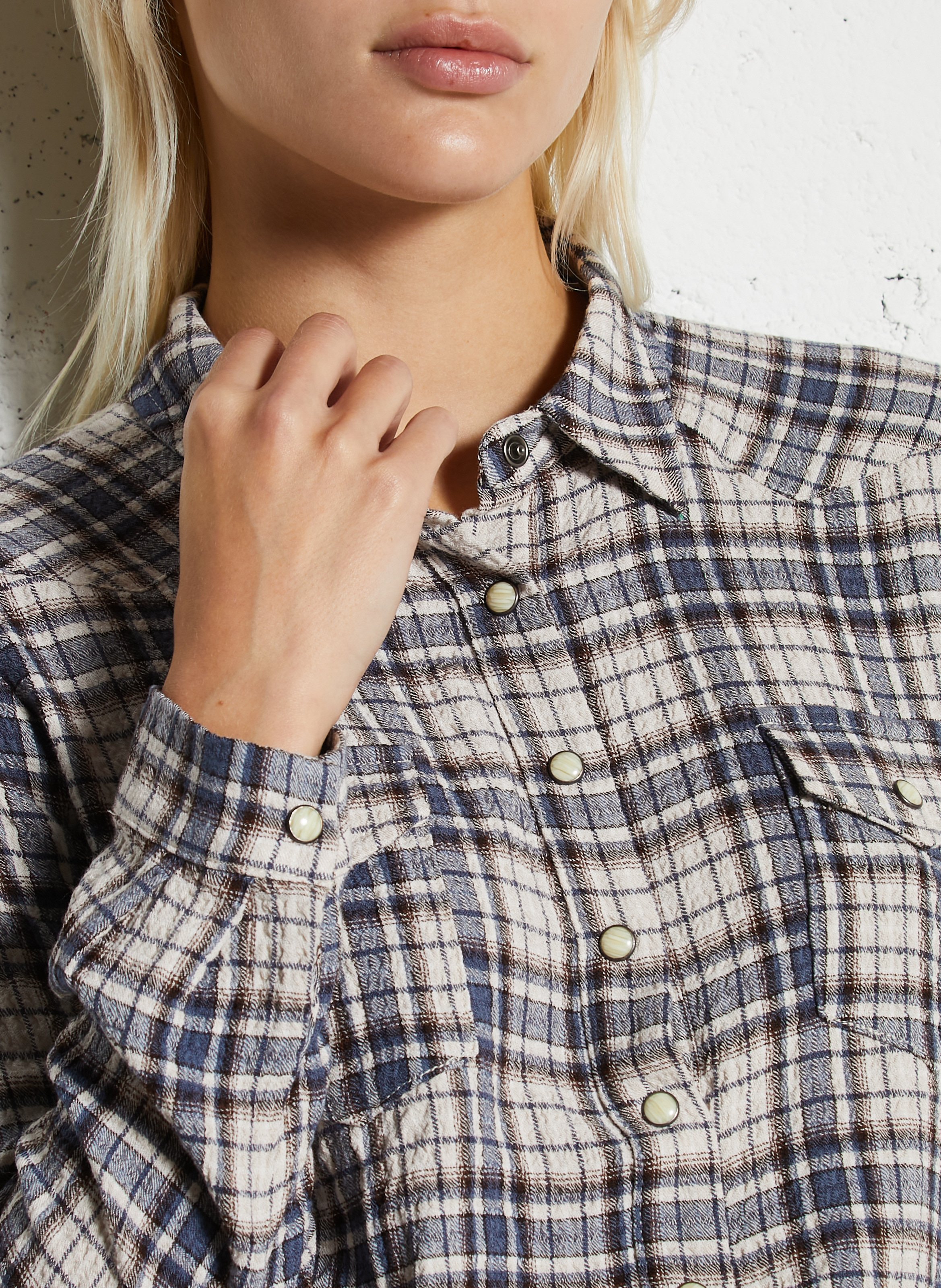 Chemise droite à carreaux  LA PETITE ETOILE Multicolore