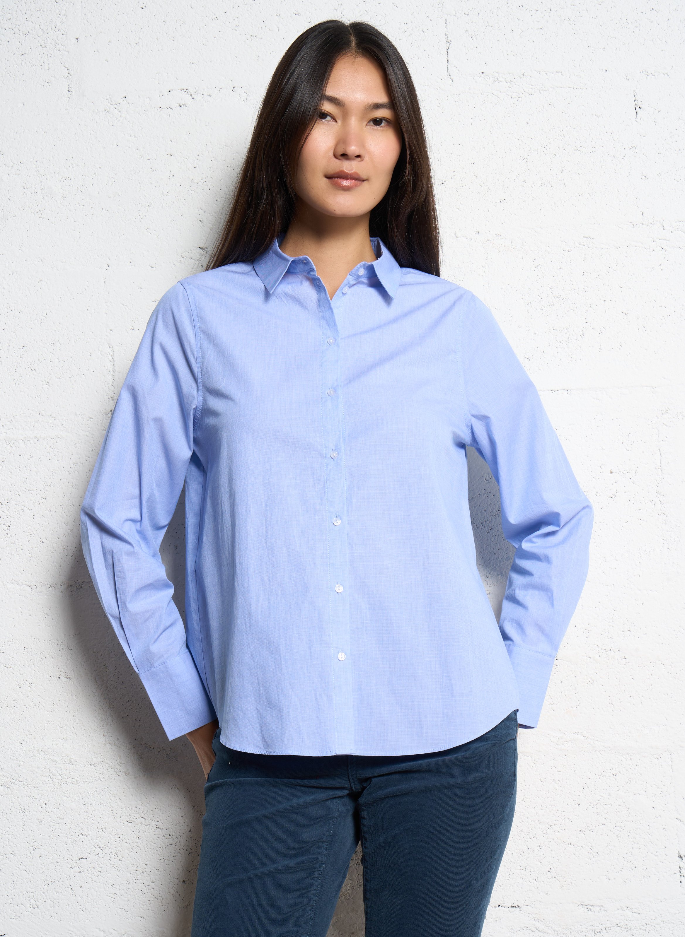 Blouse met klassieke kraag SUD EXPRESS Blauw