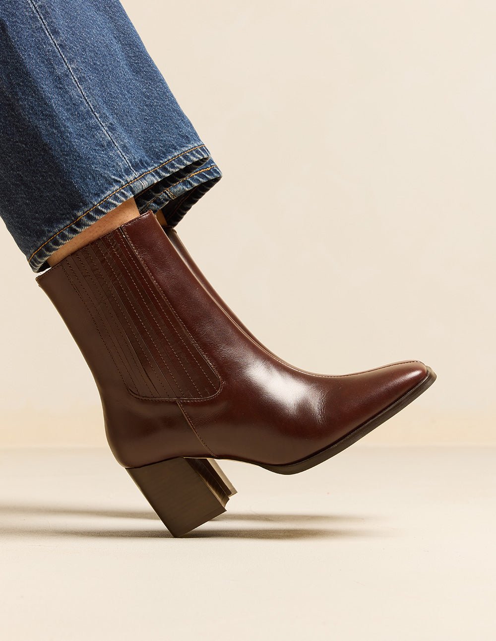 Ankle boots with heel ODAJE EX. M.MOUSTACHE Brown
