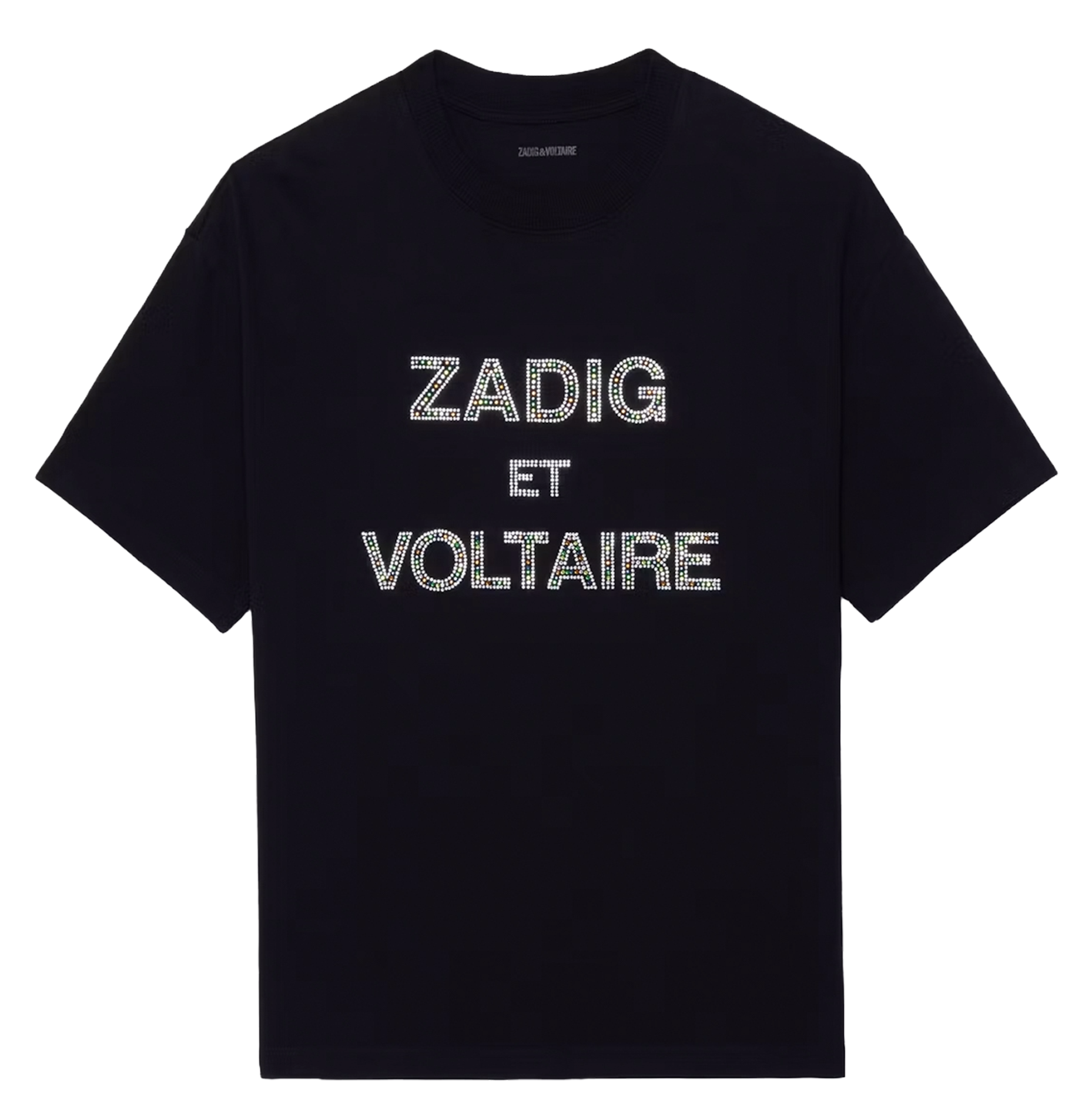 Tee-shirt col rond en coton ZADIG&amp;VOLTAIRE Noir
