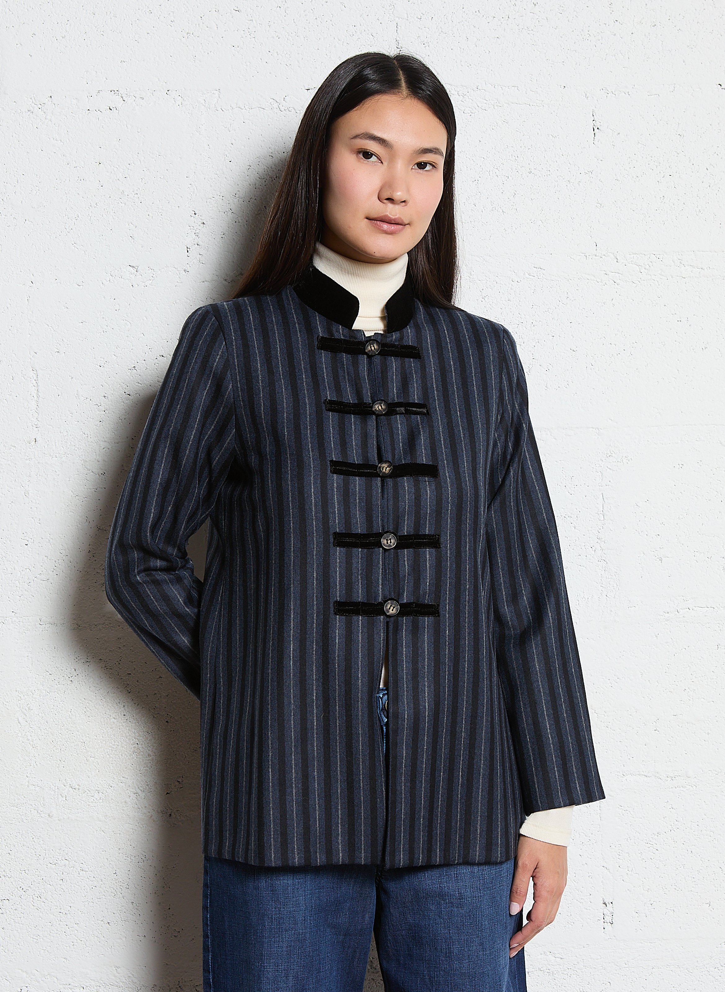 Officer collar coat SOPHIE+LUCIE Blue