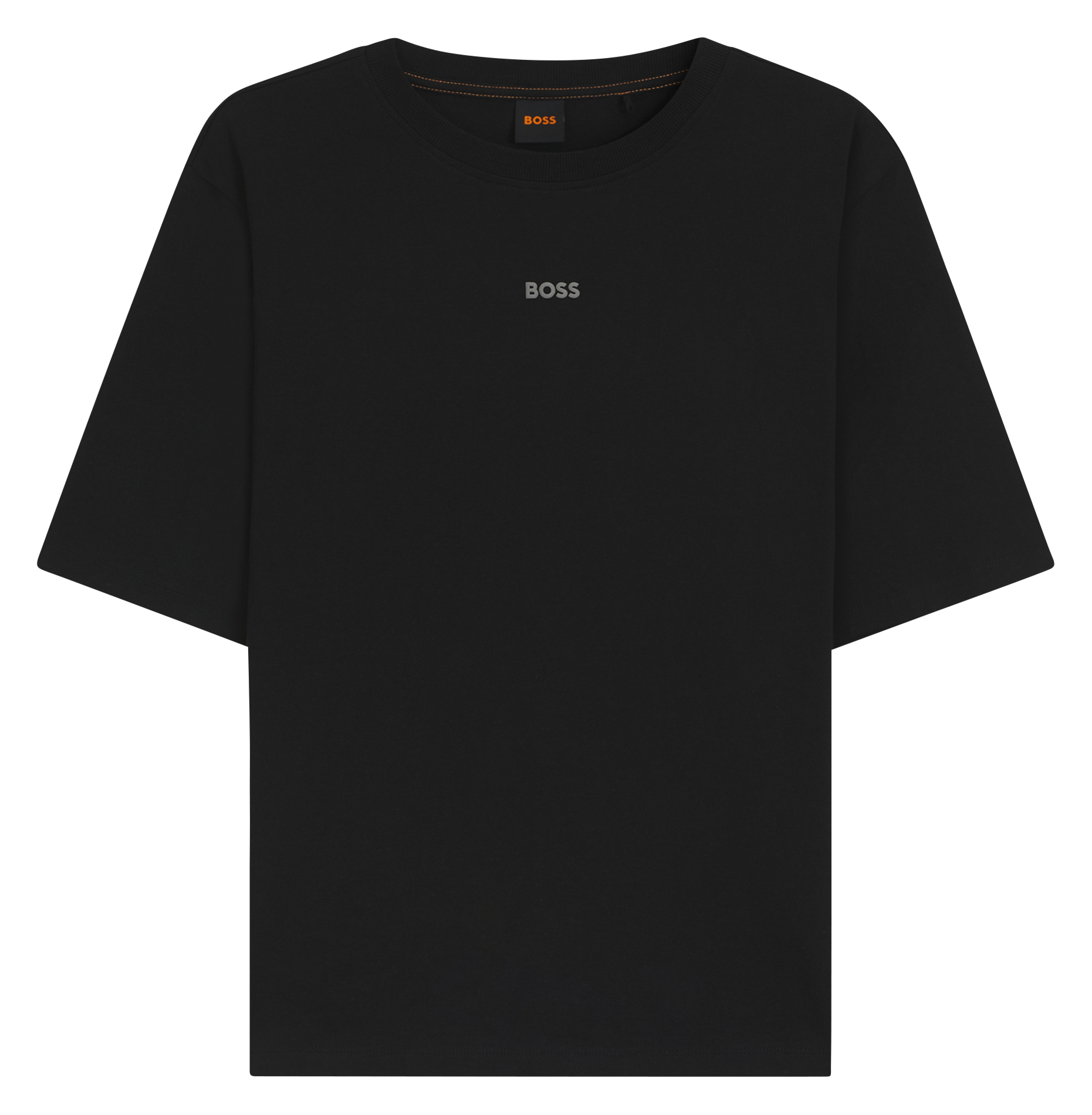 Tee-shirt ample col rond en coton BOSS Noir