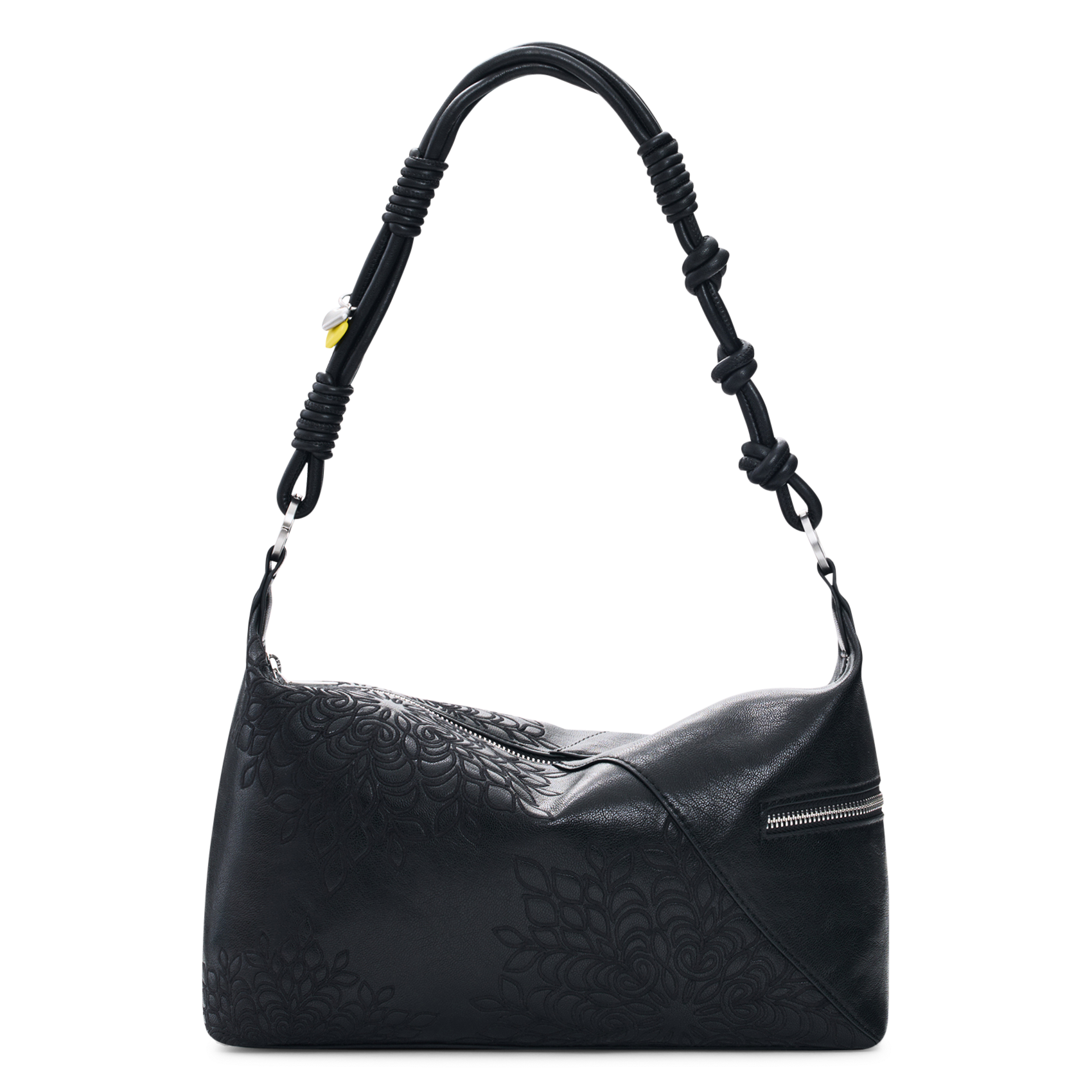 Umhängetasche mit Reißverschluss und Stickereien DESIGUAL Schwarz