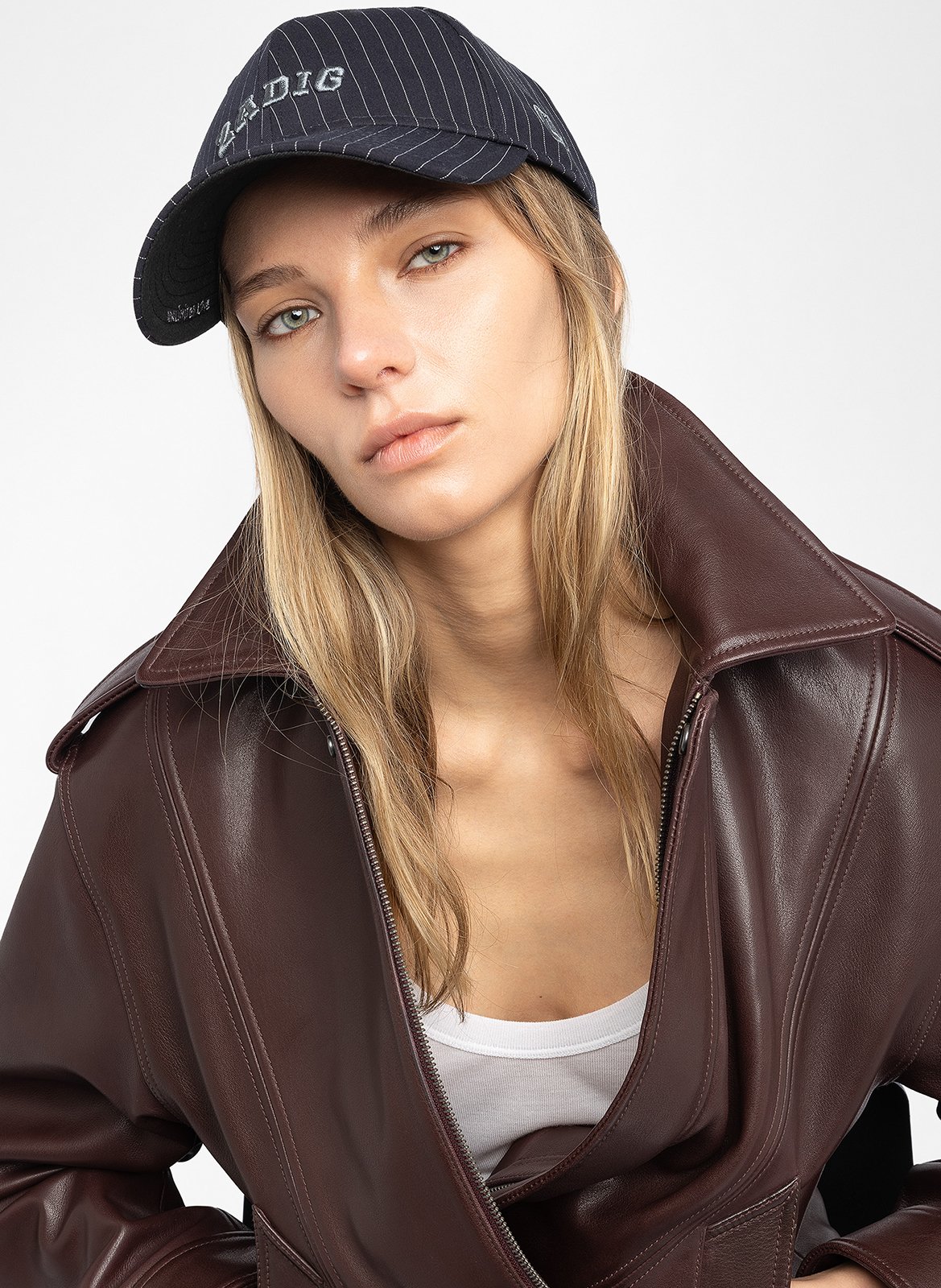 Gestreifte Baumwollmütze ZADIG&VOLTAIRE Blau